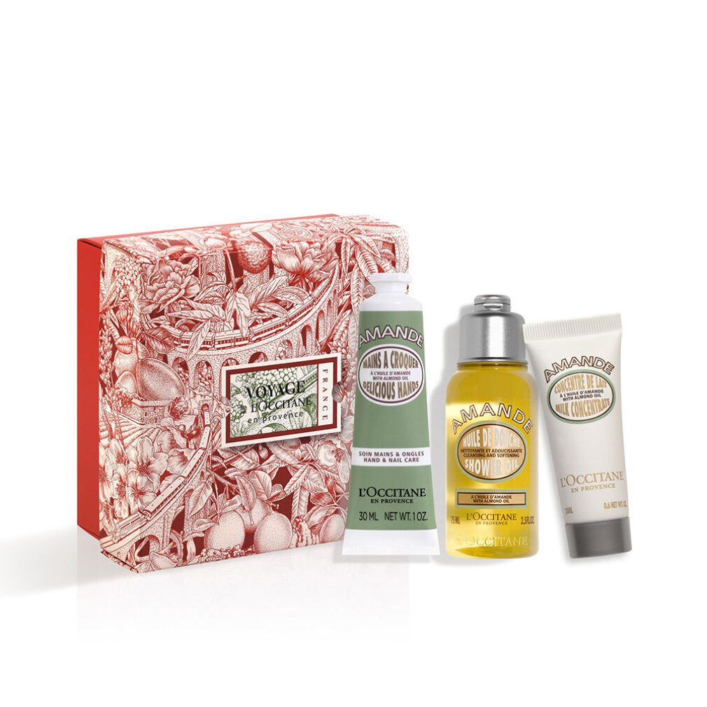 L'OCCITANE Hautpflege-Set ALMOND CASE 3 Stück