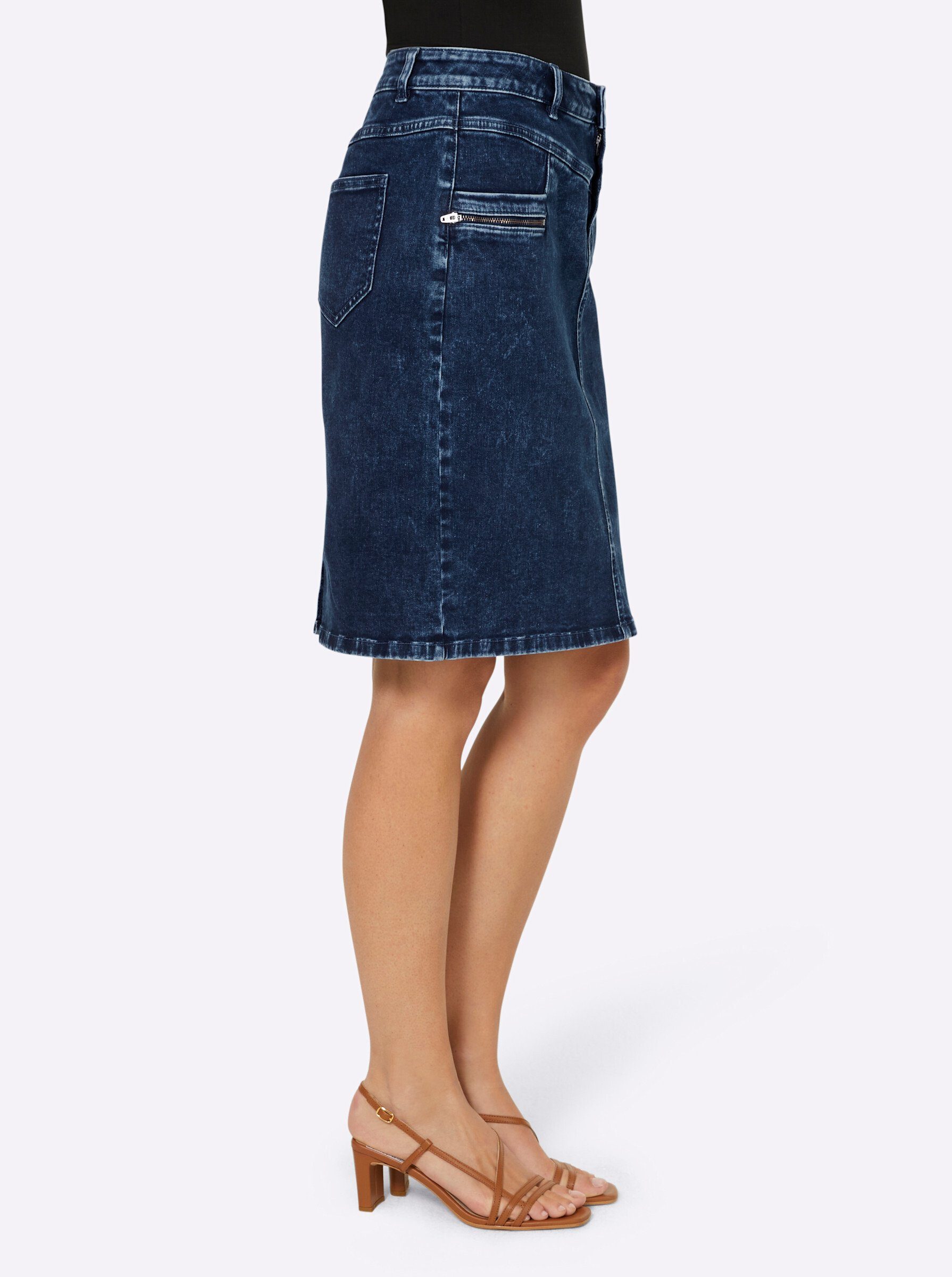 heine A-Linien-Rock Jeans-Rock günstig online kaufen