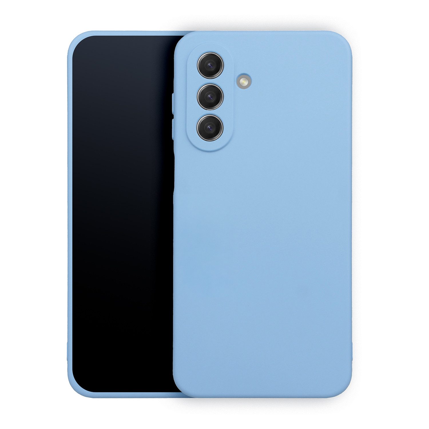TFO Handyhülle Silicon für Samsung Galaxy A17 / A18 5G / A26 5G Hellblau 6,7 Zoll, Matte Oberfläche mit weichem Microfleece-Innenfutter