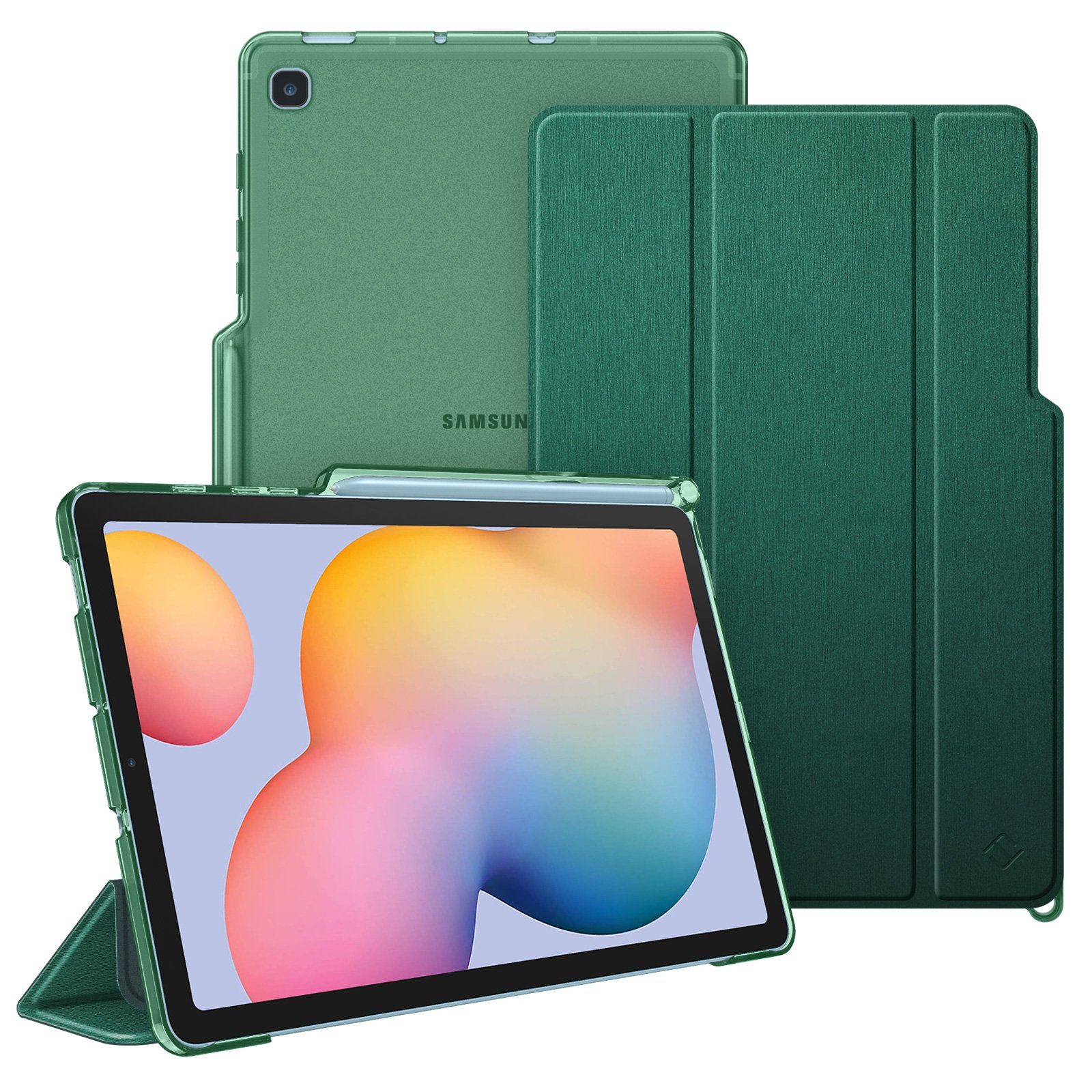 Fintie Tablet-Hülle für Samsung Galaxy Tab S6 Lite 10,4 Zoll 2024/2022/2020 Tablet, Slim Hülle mit Transparenter Rückseite und Auto Schlaf/Wach Funktion