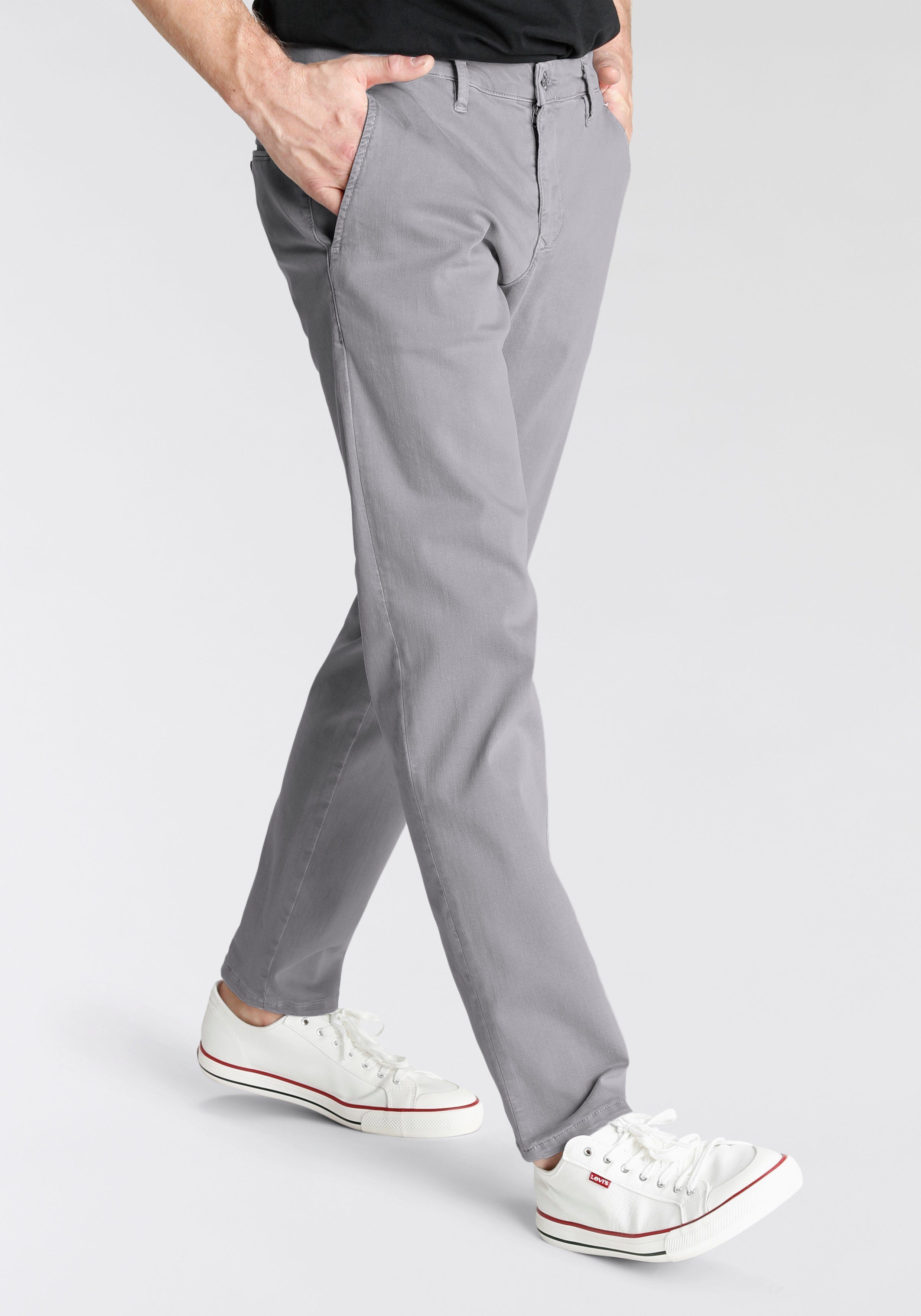 Mit silver Driver grey MAC typischen den Chino-Taschen Chinohose