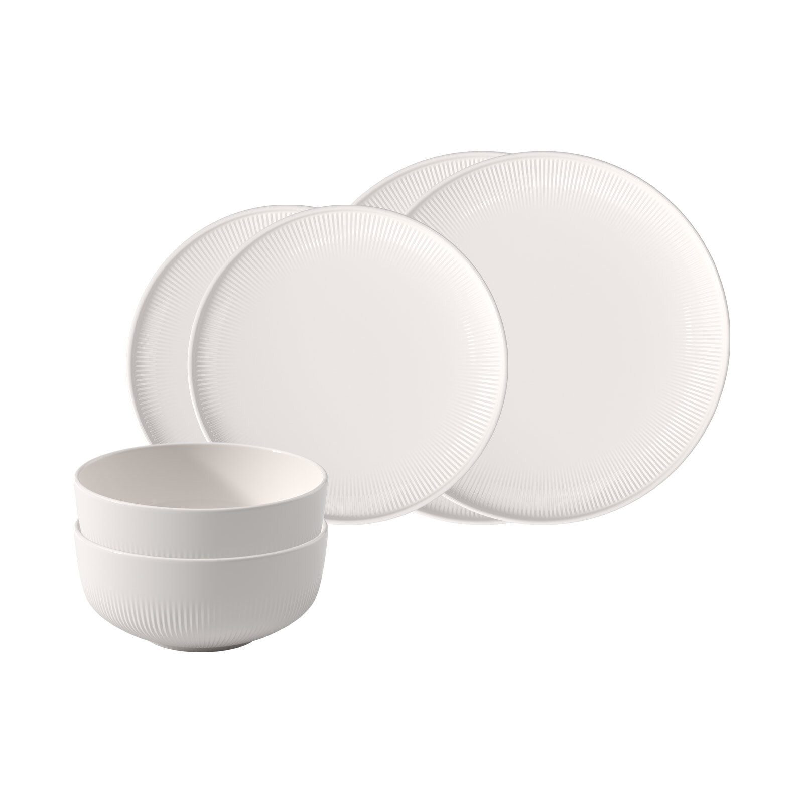 Villeroy & Boch Kombiservice Afina Basic-Set 6er Set (6-tlg), 2 Personen, Porzellan