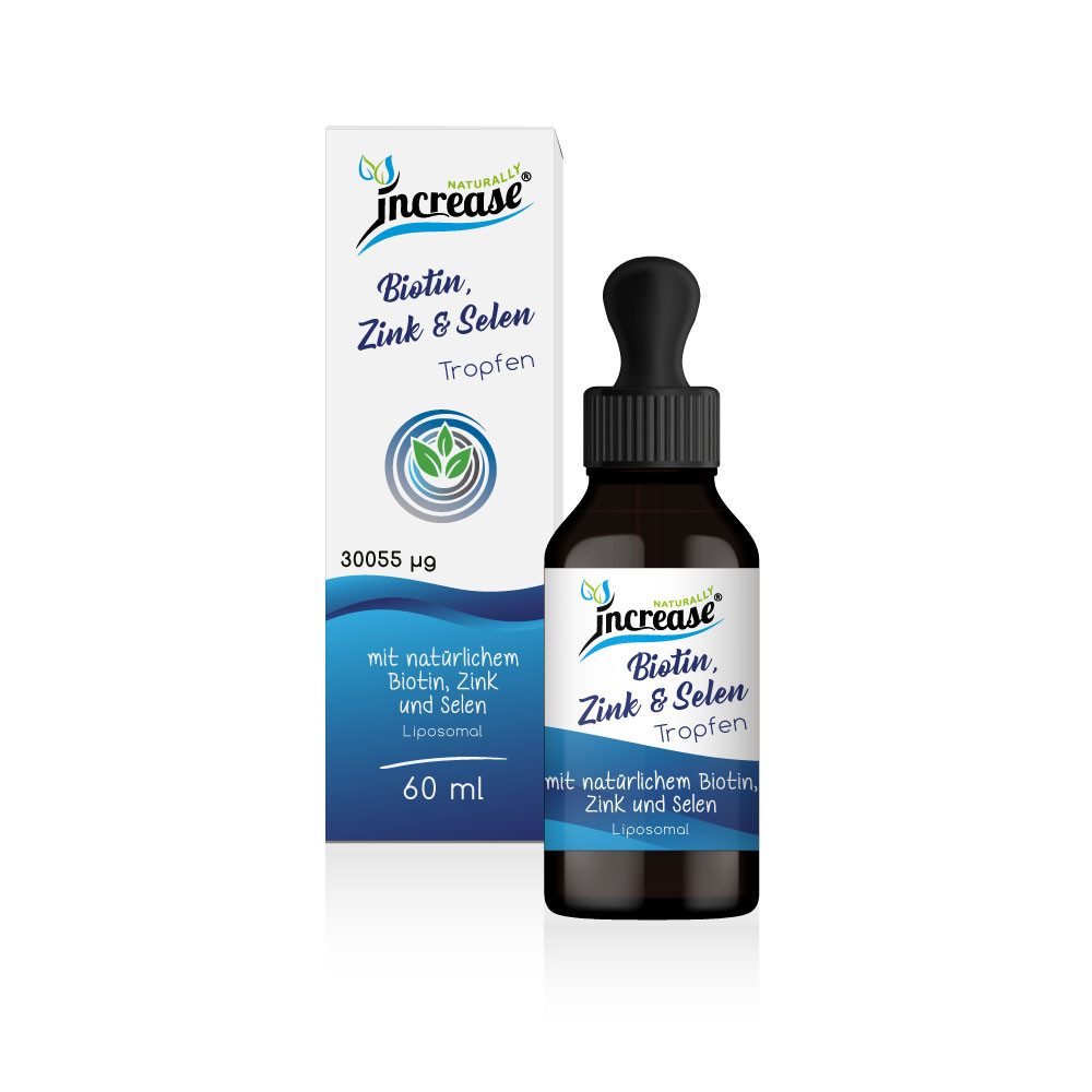 increase NATURALLY Liposomales Biotin, Zink & Selen - 30.055µg pro Tag Tropfen, 60 ml