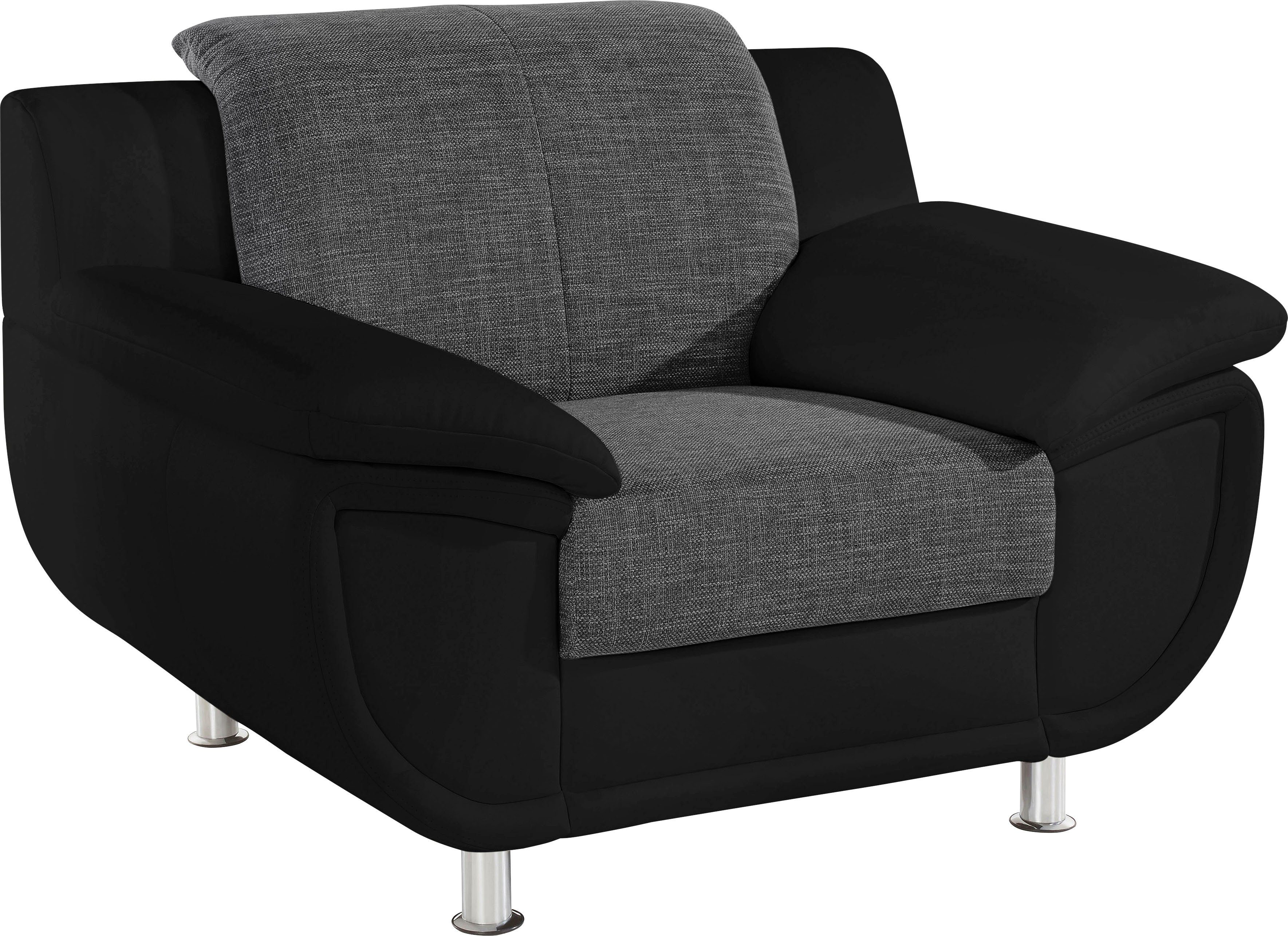 TRENDMANUFAKTUR Sessel Rondo III 121 cm, Loungesessel, wahlweise mit komfortablem Federkern, mit extra breiten Armlehnen – Bild 3 von 5