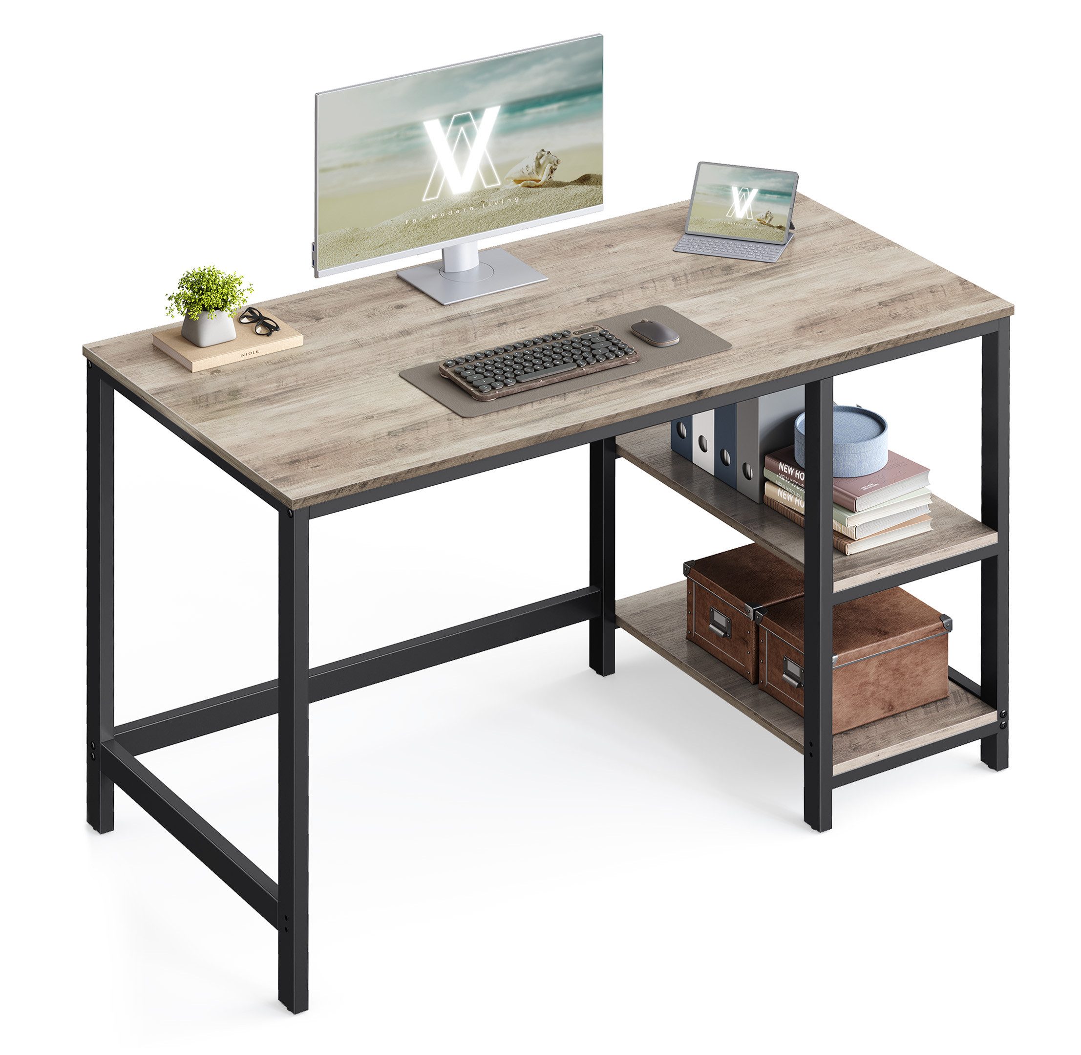 VASAGLE Schreibtisch Computertisch, Tisch, Bürotisch, 100/120/140cm, günstig online kaufen