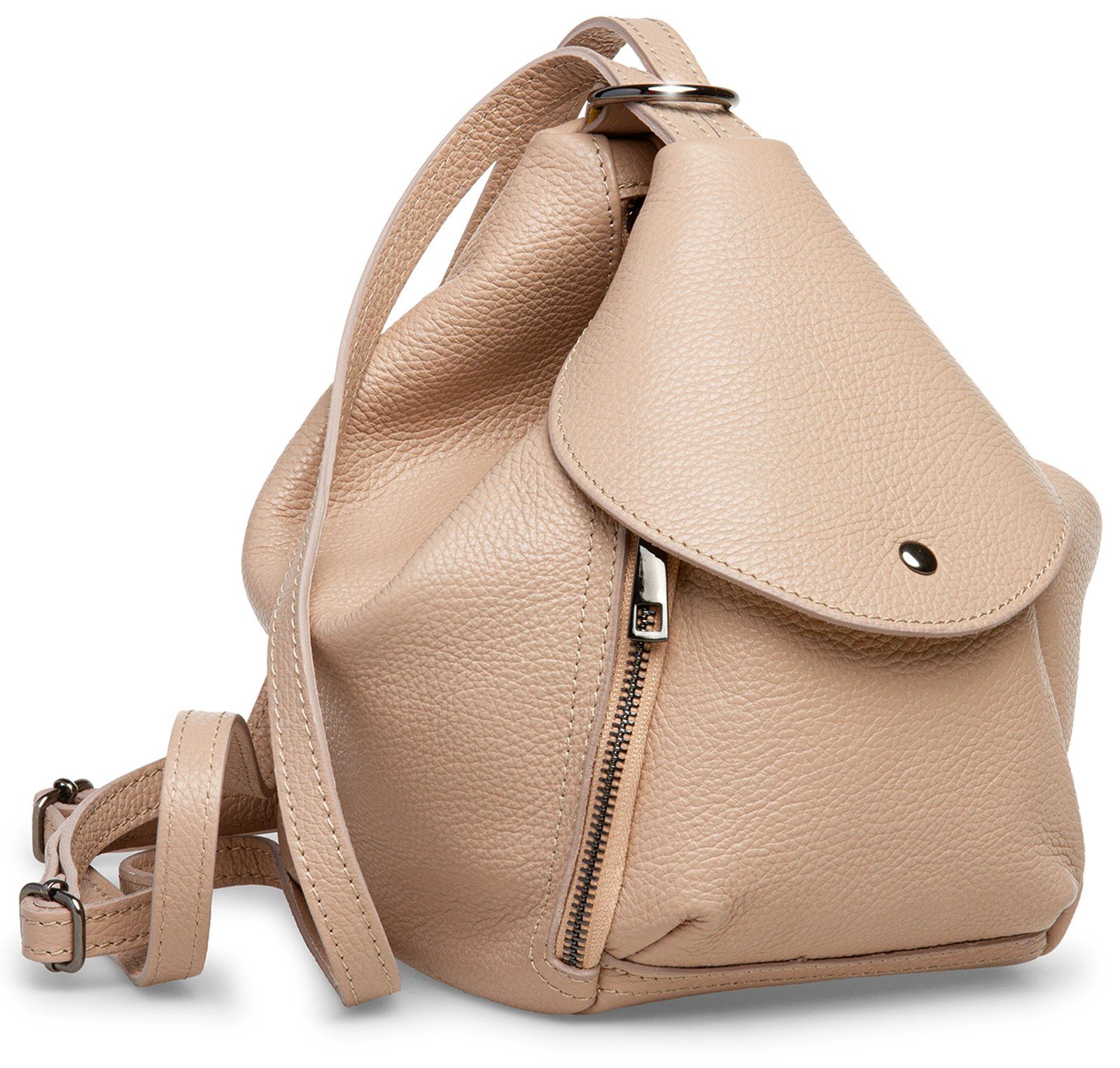 Caspar Cityrucksack 2in1 Leder Schultertasche Damen günstig online kaufen