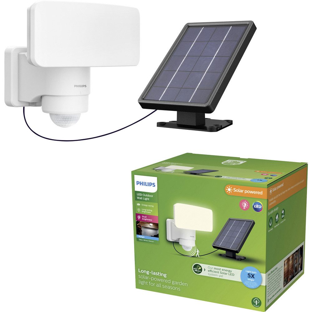 Philips Außen-Wandleuchte Philips LED Tylus 929004632201 Solar-Außenwandleuchte mit Bewegungsmel