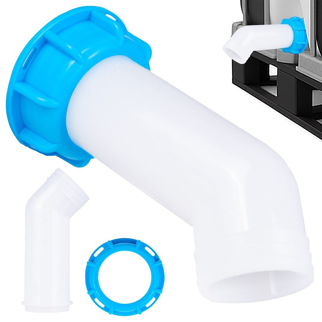 Garronda Auslaufventil IBC Auslaufverlängerung S60x6 mit Außengewinde GD-0217, (IBC Auslaufventil), IBC-Entwässerungsdüse S60x6