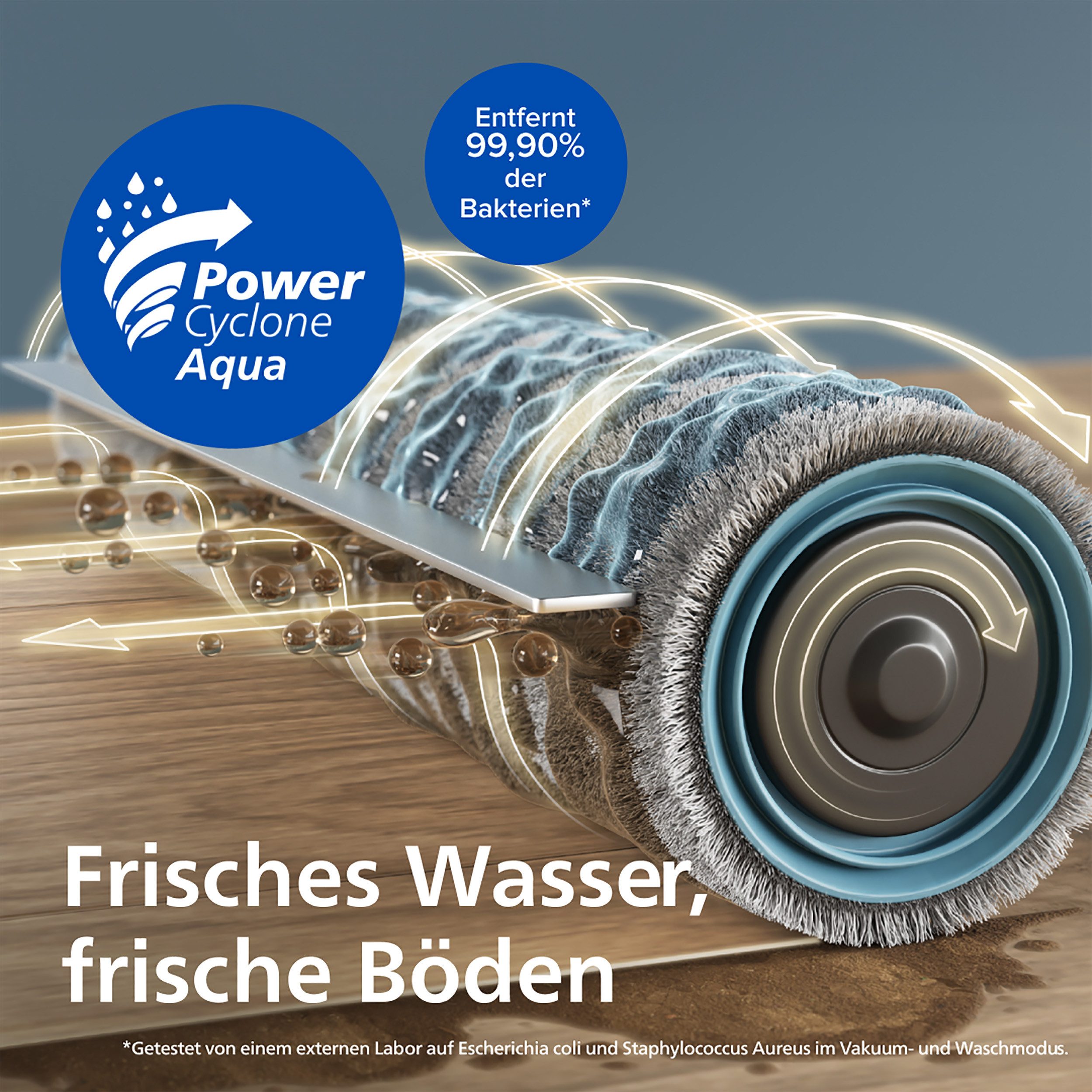 Philips Wischtuchwalze Wischtuchwalze XV1491/10 für HomeRun Saug- & Wischroboter 9000 Series, Zubehör für HomeRun 9000 Series, (2-tlg), für alle Böden geeignet