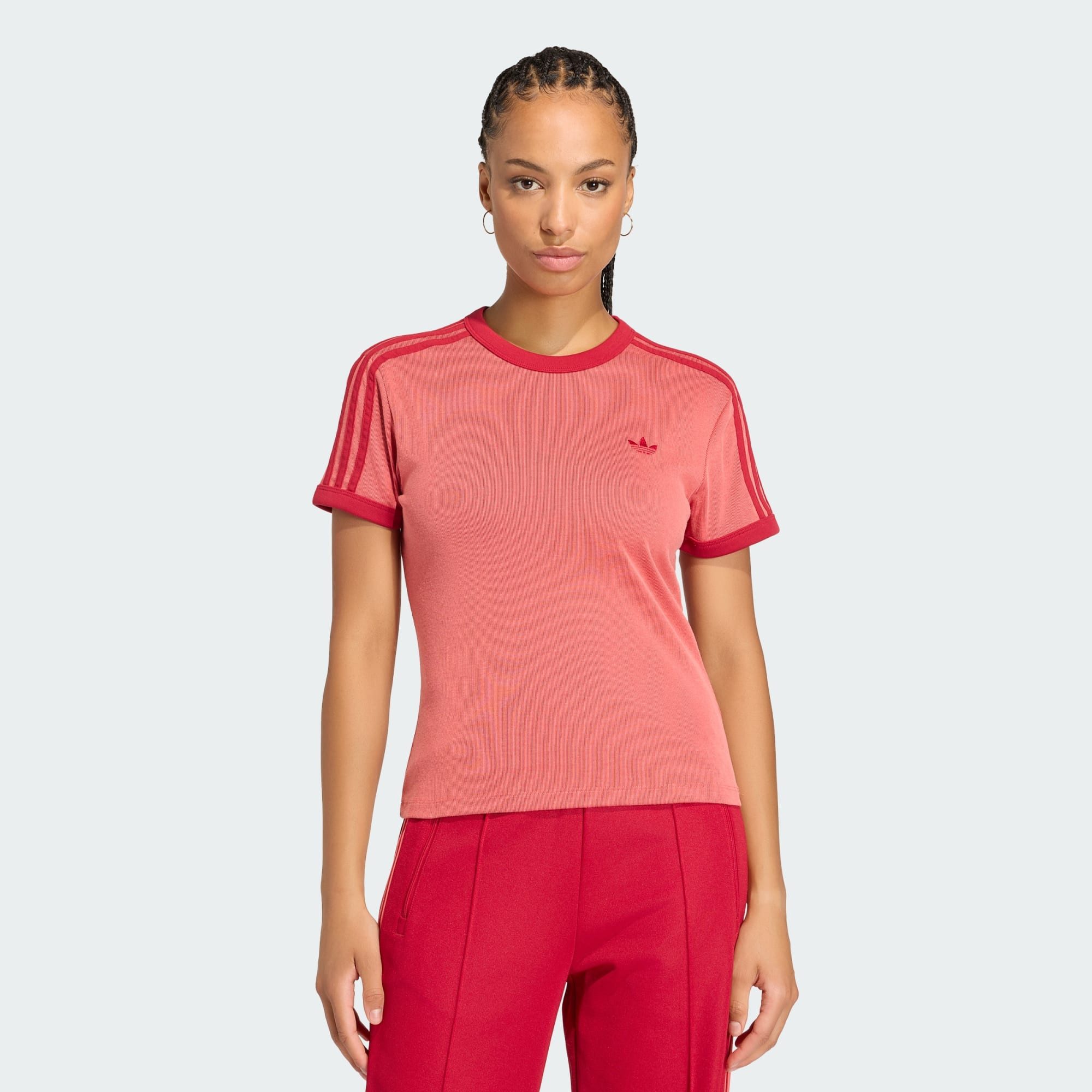 adidas Originals T-Shirt HEATHER 3-STREIFEN CALI T-SHIRT (1-tlg)