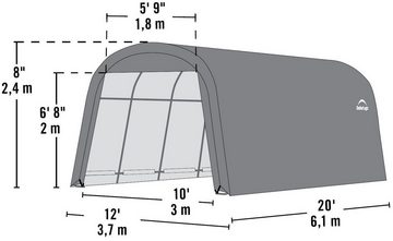 ShelterLogic Garage Foliengarage, 22,57m², Stahlgestell mit Polyethylen-Plane