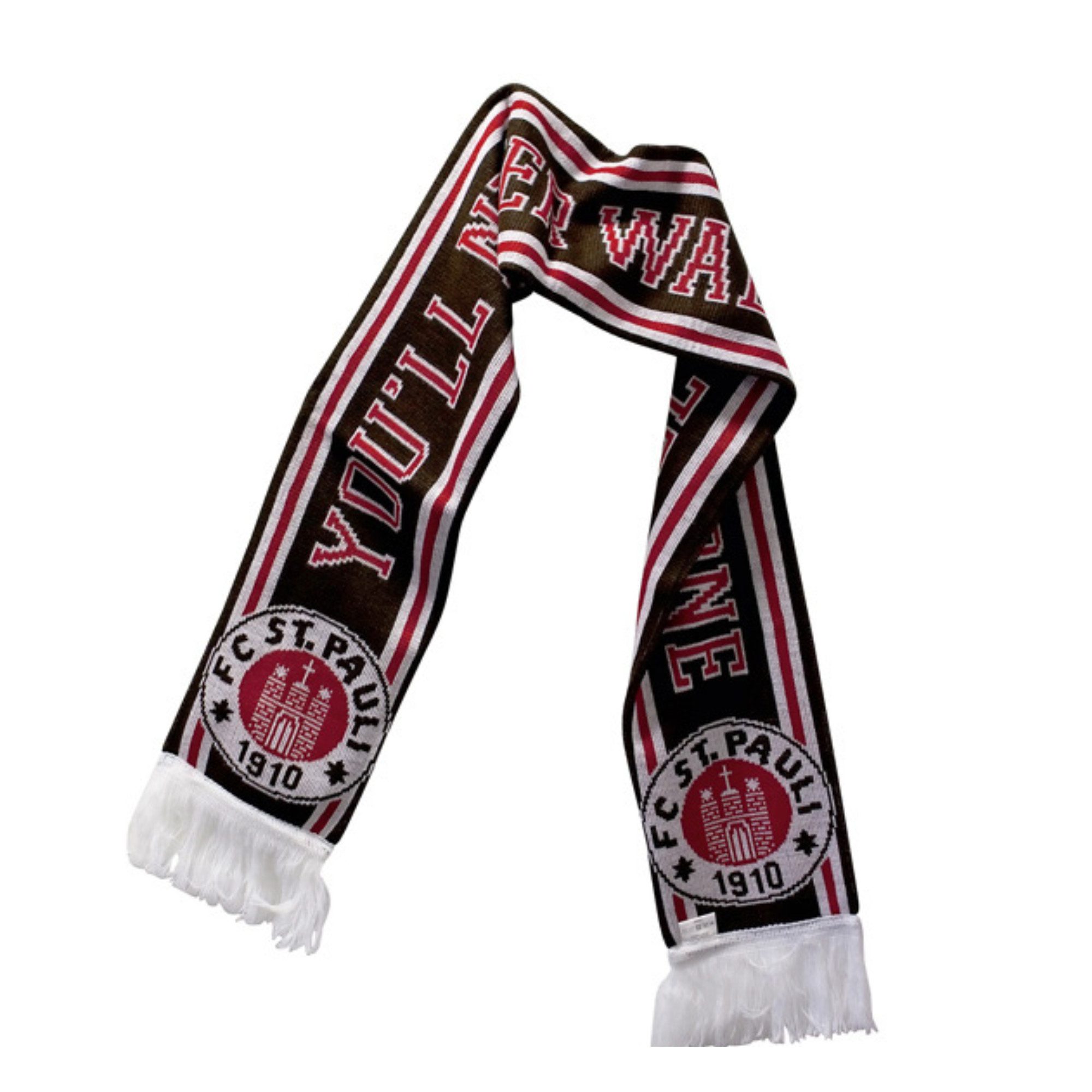 FC St. Pauli Schal YNWA - braun/weiß/rot günstig online kaufen