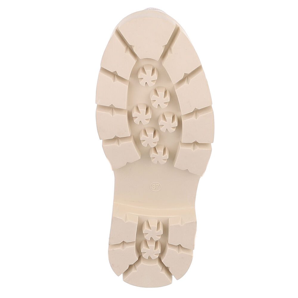 Ital-Design Damen Party & Clubwear Plateaustiefel (78059863) Blockabsatz Overknees in Beige