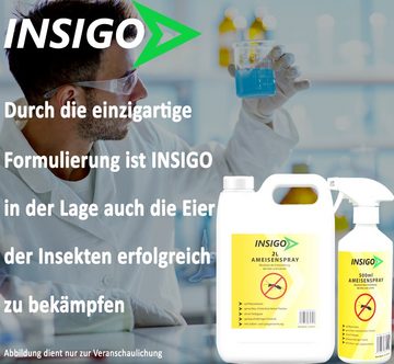 INSIGO Ameisengift Anti Ameisen-Spray Ameisen-Mittel Ungeziefer-Spray, 12 l, auf Wasserbasis, geruchsarm, brennt / ätzt nicht, mit Langzeitwirkung