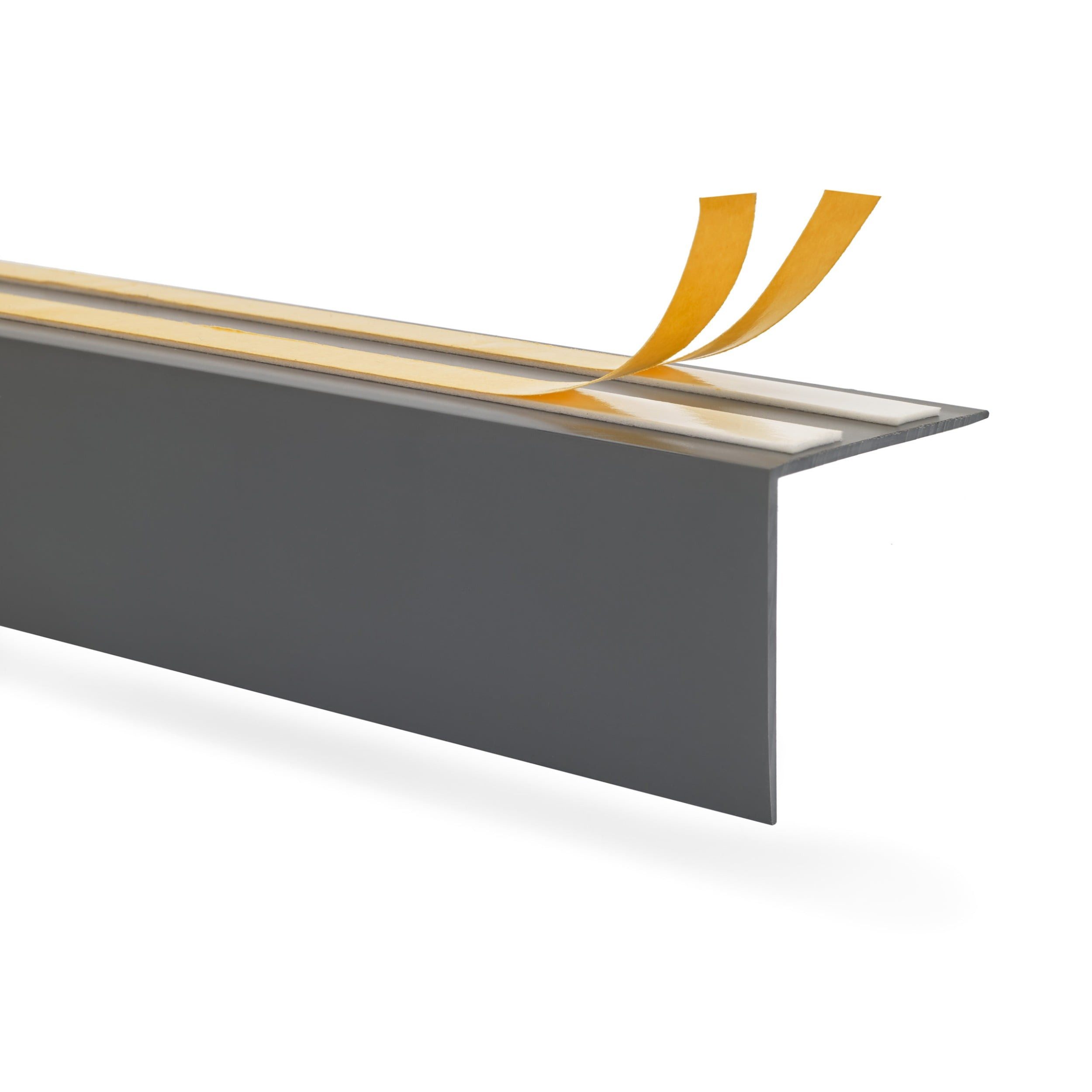 Quest Gardinenschiene Gardinenblende selbstklebend 50 x 20 mm, L-Profil, 200 cm, kürzbar, ohne Bohren, geklebt, Kunststoff (PVC), selbstklebend, LED-geeignet, 50 x 20 mm