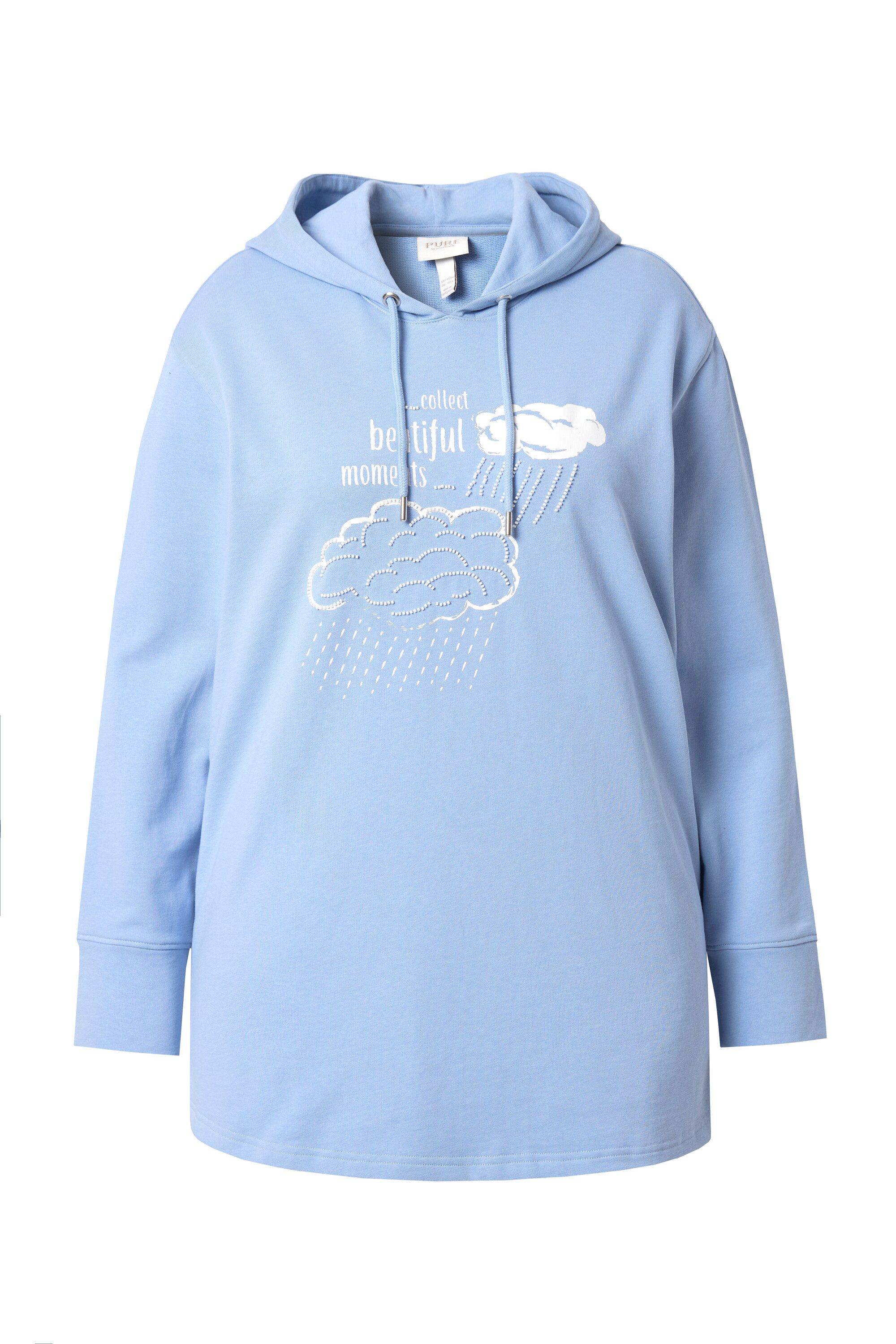 Sweatshirt Hoodie Zierperlen Kapuze Langarm Biobaumwolle