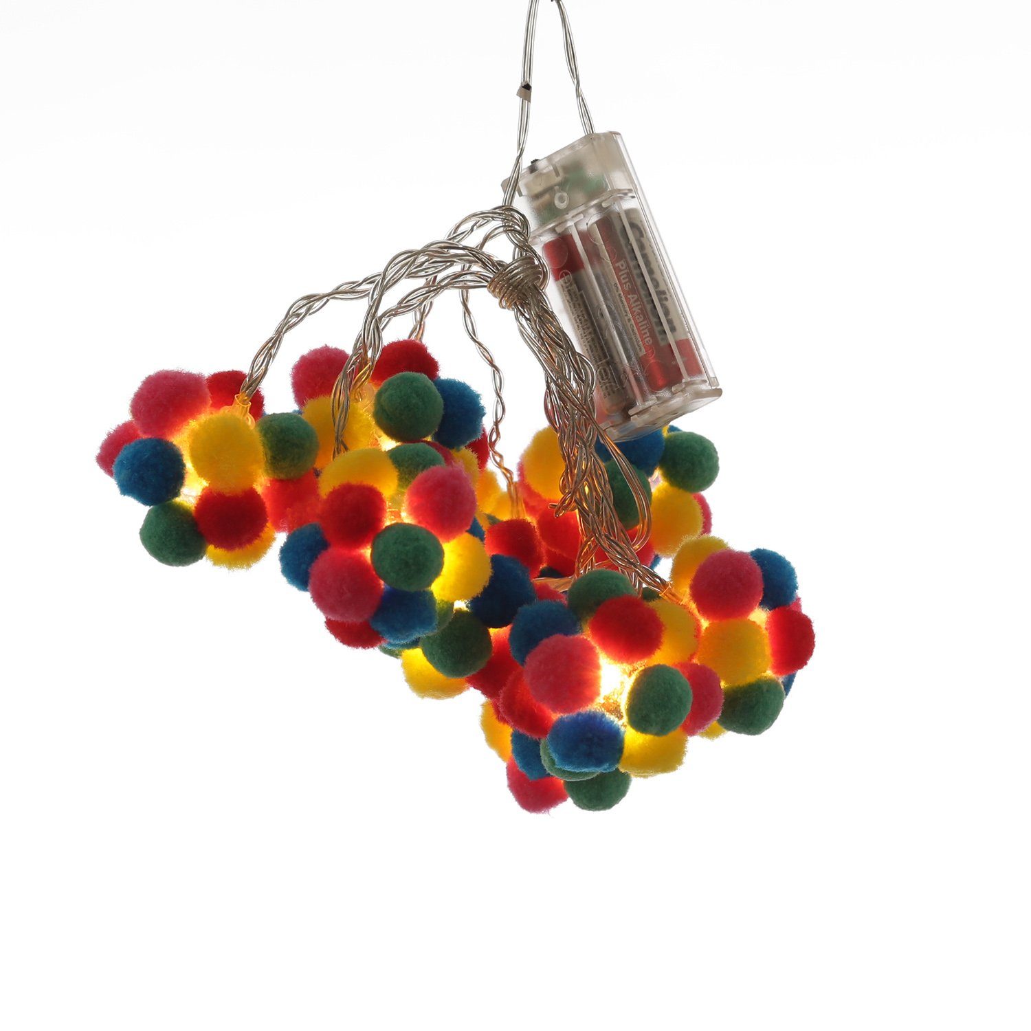 MARELIDA LED-Lichterkette LED Deko Lichterkette bunte Pompoms Girlande mit günstig online kaufen