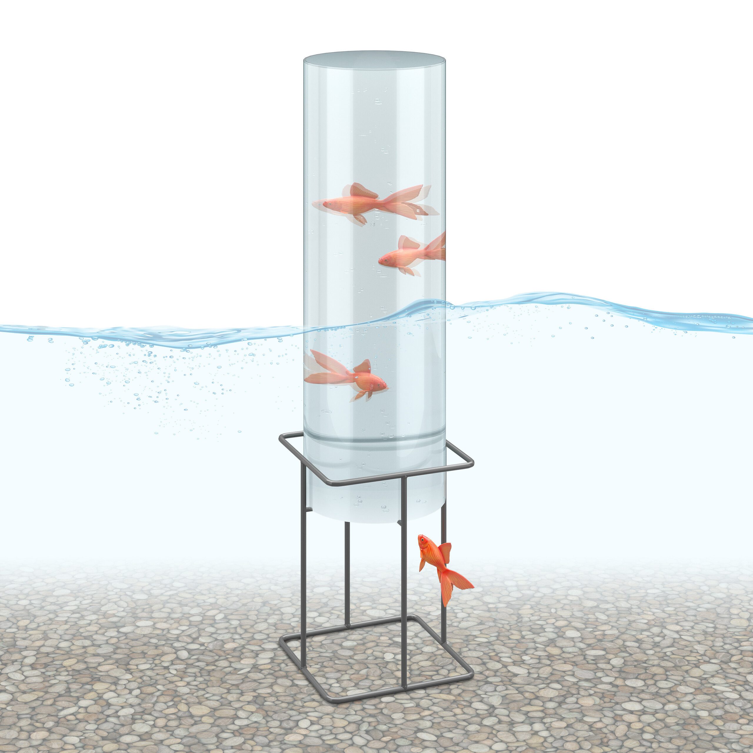 relaxdays Fischturm Fischsäule für Gartenteich günstig online kaufen