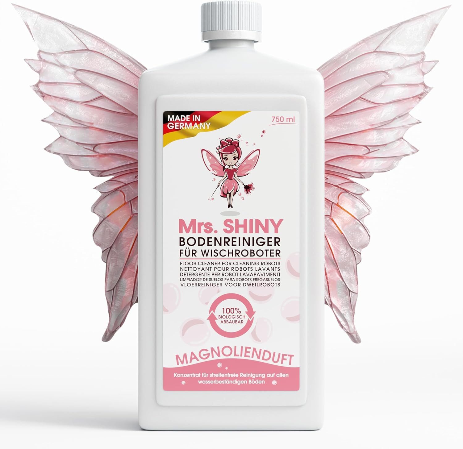 Mrs Shiny Wischroboter Mrs. Shiny-Bodenreiniger für Wischroboter 750ml Konzentrat