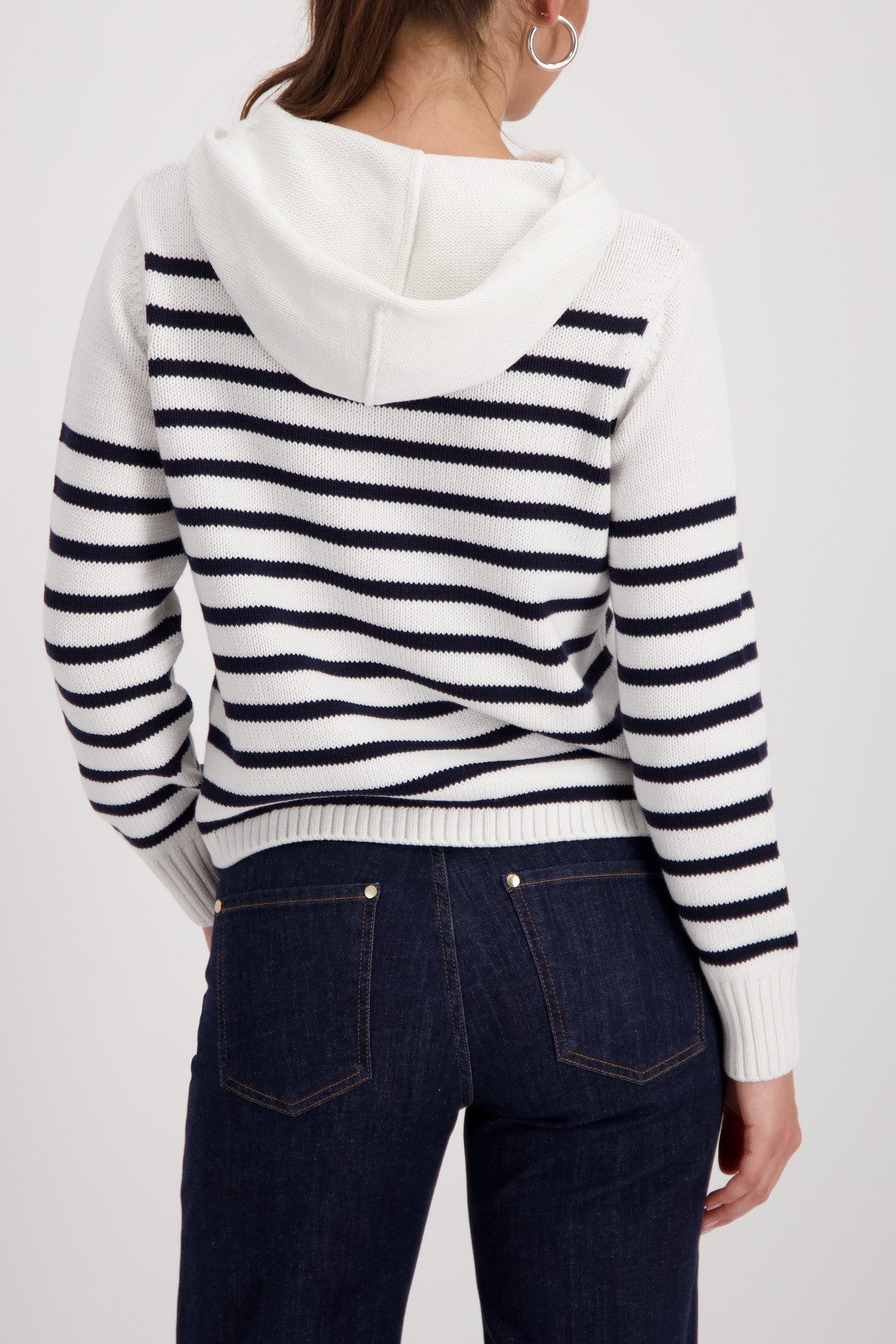 Monari Kapuzenpullover Regular Fit, mit Intarsie-Muster günstig online kaufen