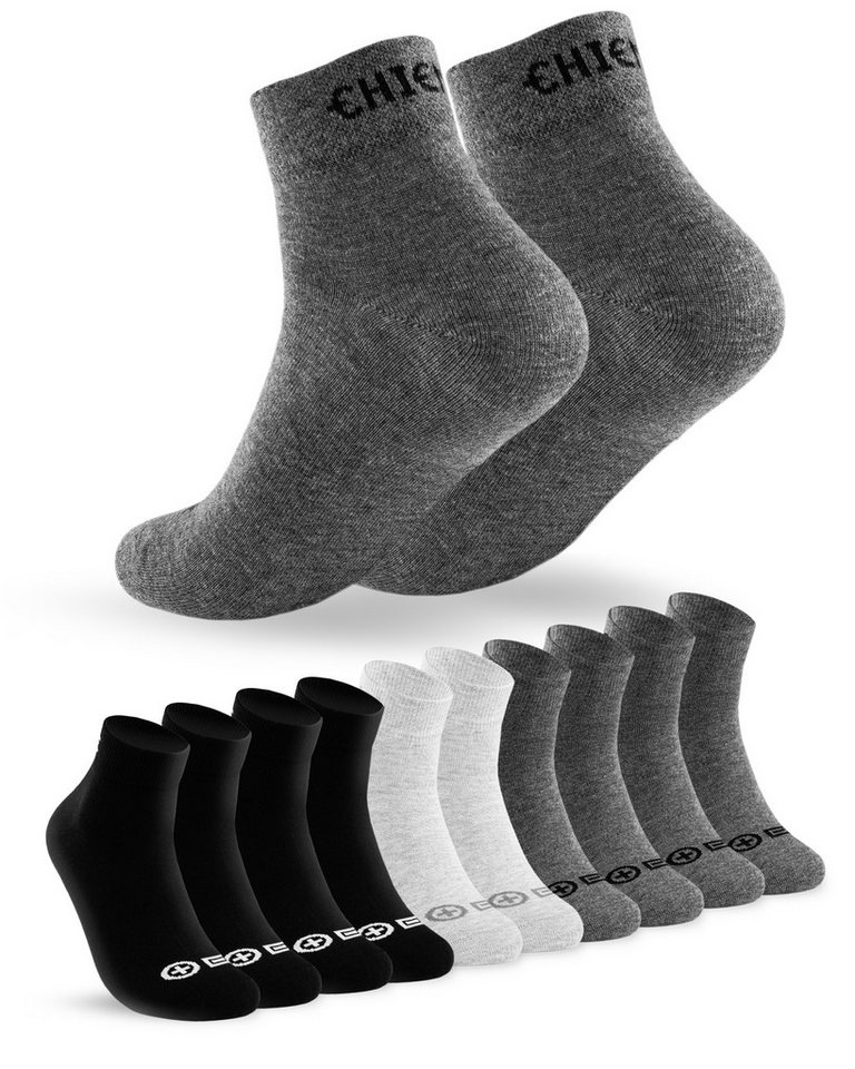 Chiemsee Sneakersocken 10 Paar Sport Sneaker Socken Damen und Herren mit Komfortbund ohne Gummidruck
