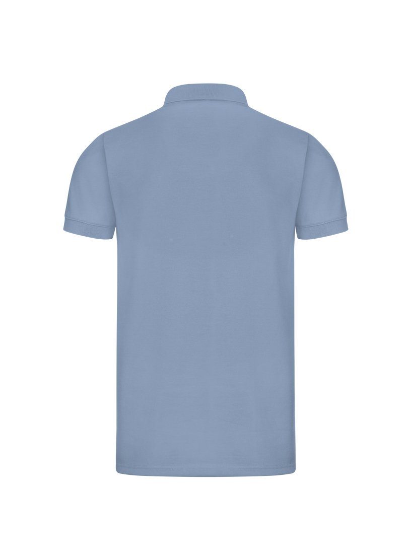 aus Poloshirt TRIGEMA Fit Slim Poloshirt Trigema DELUXE-Piqué pearl-blue