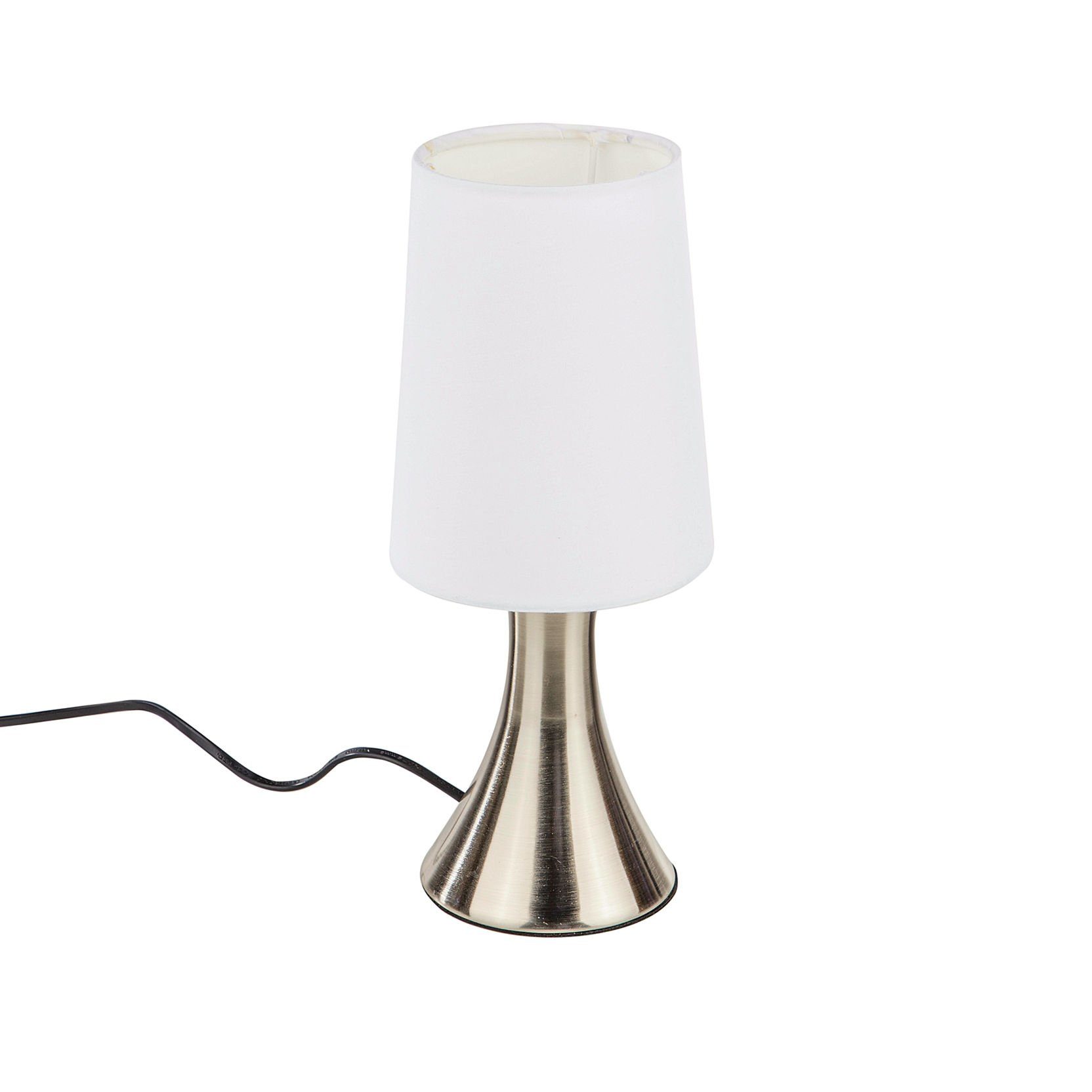 Spetebo Tischleuchte LED Touchlampe in weiß - 30 x 12 cm, 3 Helligkeitsstufen, E14