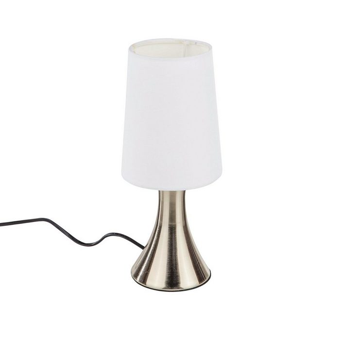 Spetebo Tischleuchte LED Touchlampe in weiß - 30 x 12 cm 3 Helligkeitsstufen E14 Leuchtmittel wählbar Schlafzimmer Flur Wohnzimmer