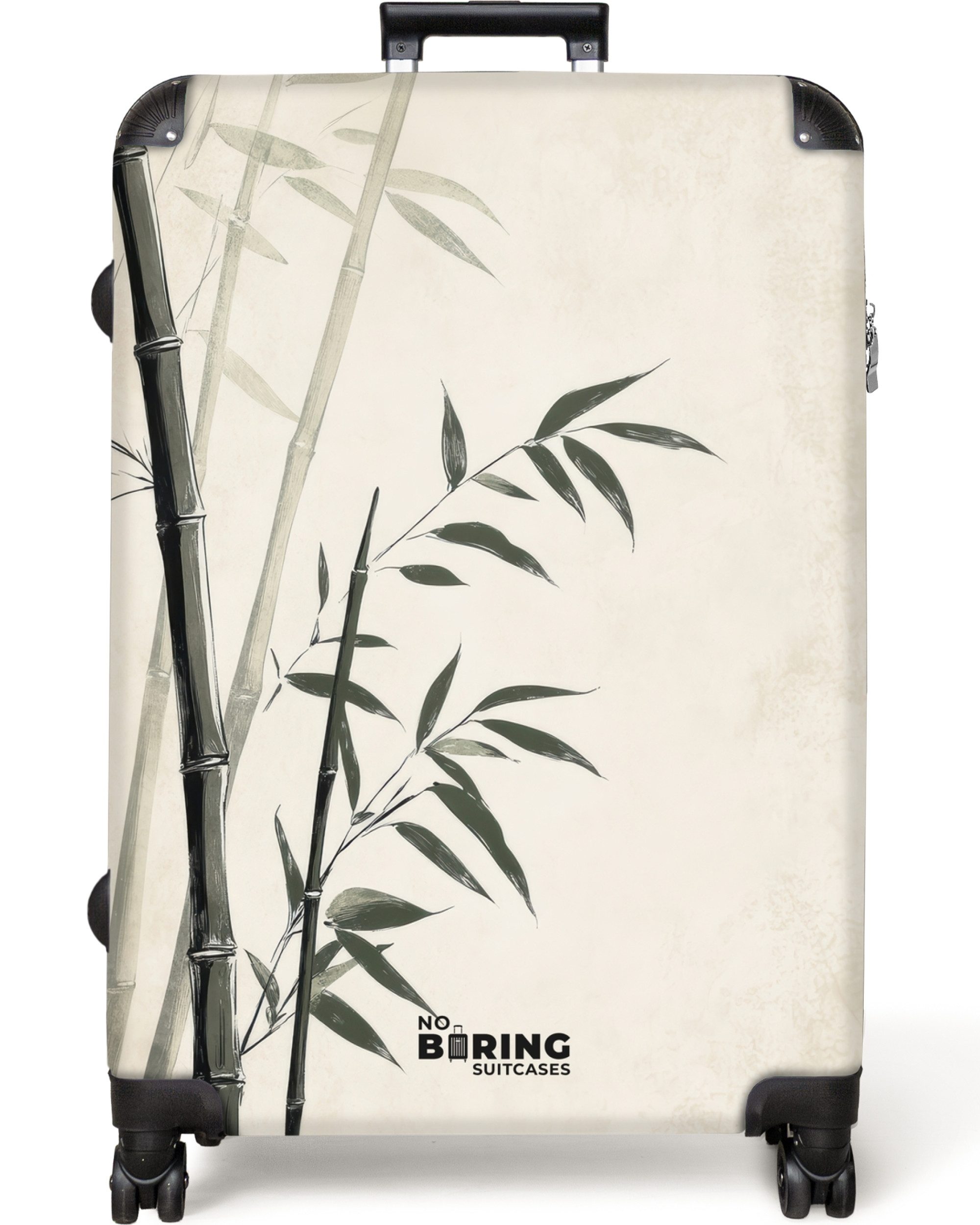 NoBoringSuitcases.com© Hartschalen-Trolley Bambus-Illustration auf cremefar günstig online kaufen