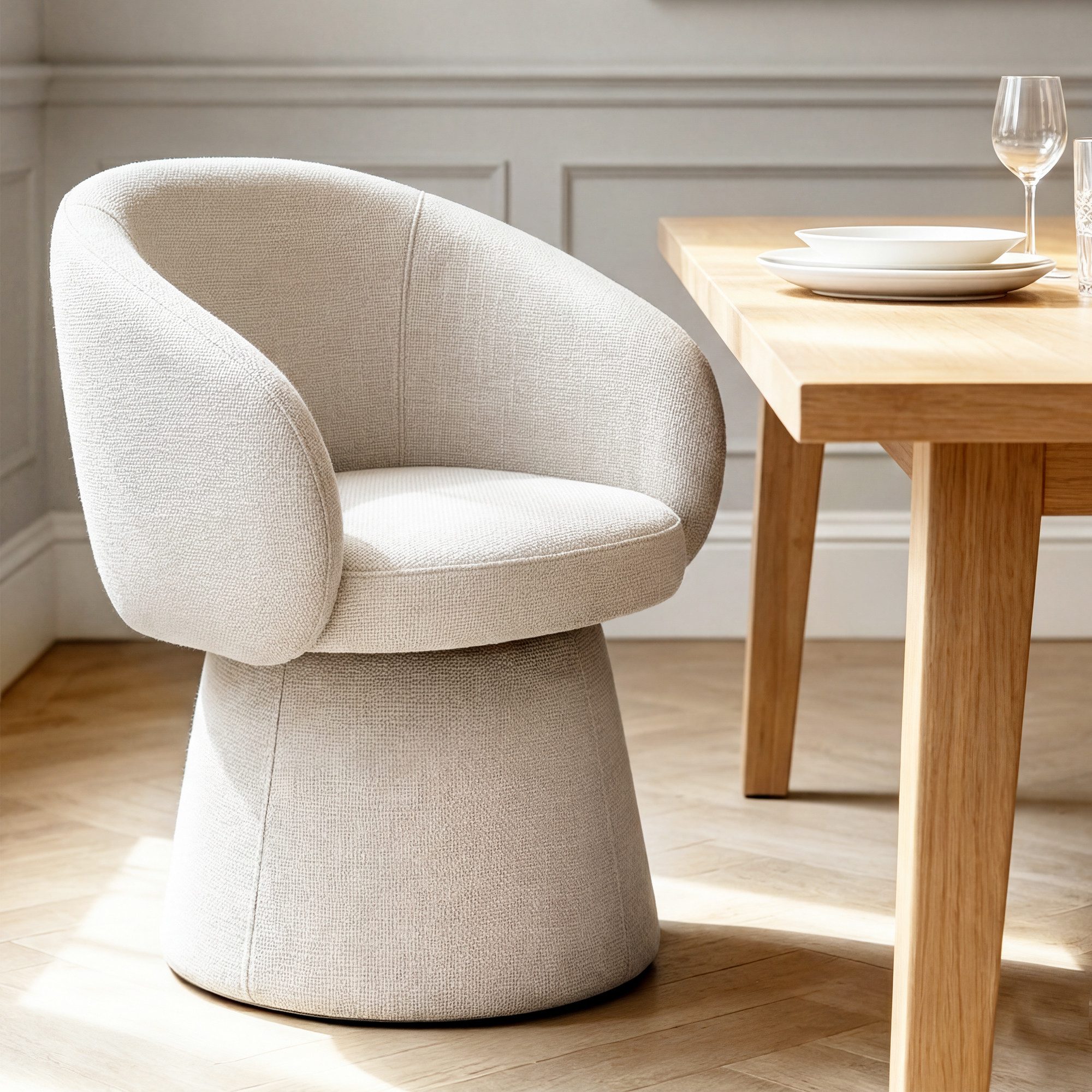 Duhome Esszimmerstuhl (7176A1), 360 Grad Drehbar Kegeldesign Polsterstuhl