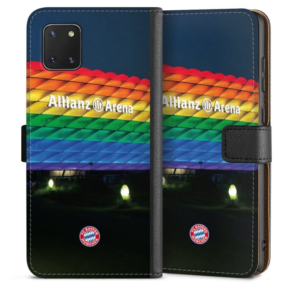 DeinDesign Handyhülle FC Bayern München Regenbogen Stadion Allianz Arena Rainbow, Samsung Galaxy Note 10 lite Hülle Flip Case Klapphülle