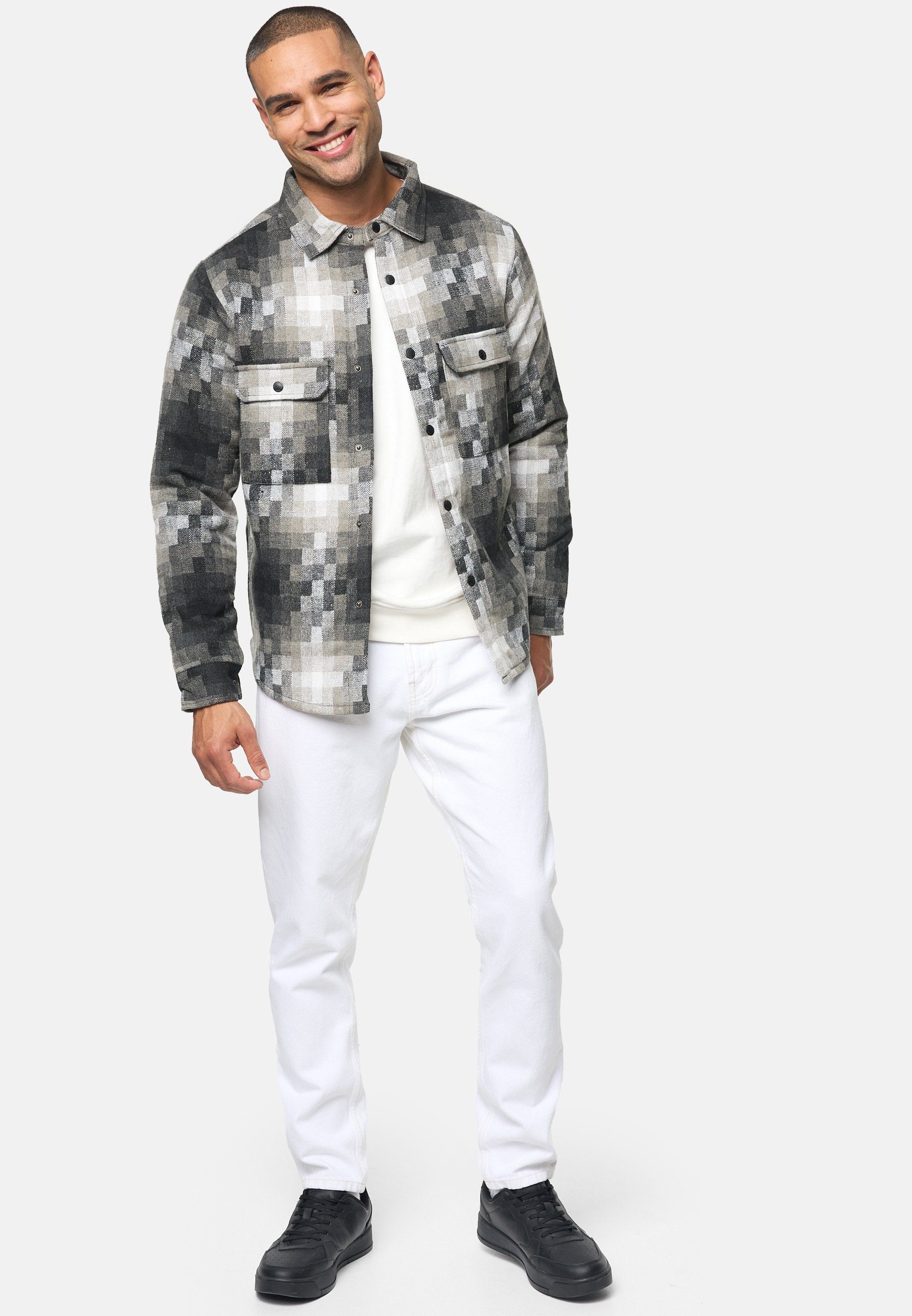 Indicode Hemdjacke Herren Spin Übergangsjacke Herrenjacke mit klassischem Karomuster