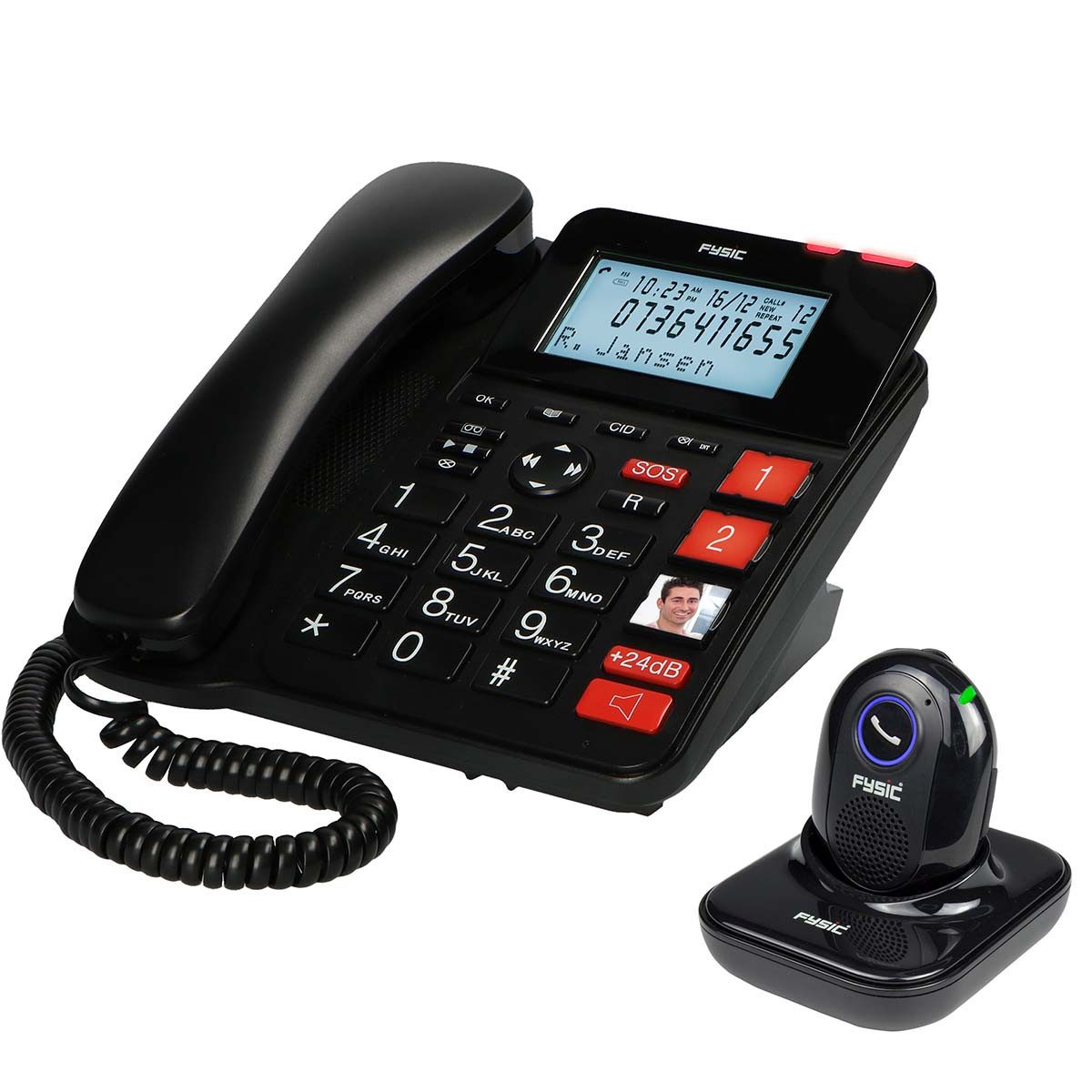 Fysic FX3960 Seniorentelefon (Mobilteile: 1, DECT 1.8Ghz, SOS-Paniktaste, Freisprechfunktion, großes Display, einfache Bedienung)
