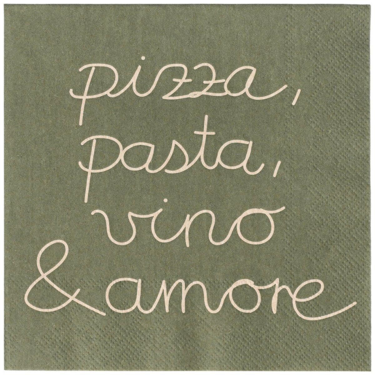 Räder Papierserviette Design Serviette Pizza, Pasta, Vino & Amore (20-teilig)