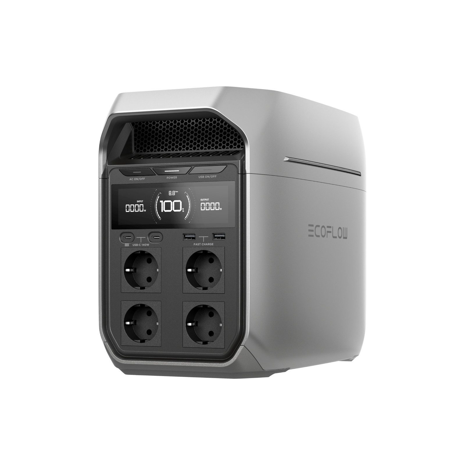 Ecoflow ECOFLOW Tragbare Powerstation DELTA 3 Series Powerstation, 0-100 % in 56 Minuten, 1 800 W (3 600 W Spitze) Solargenerator