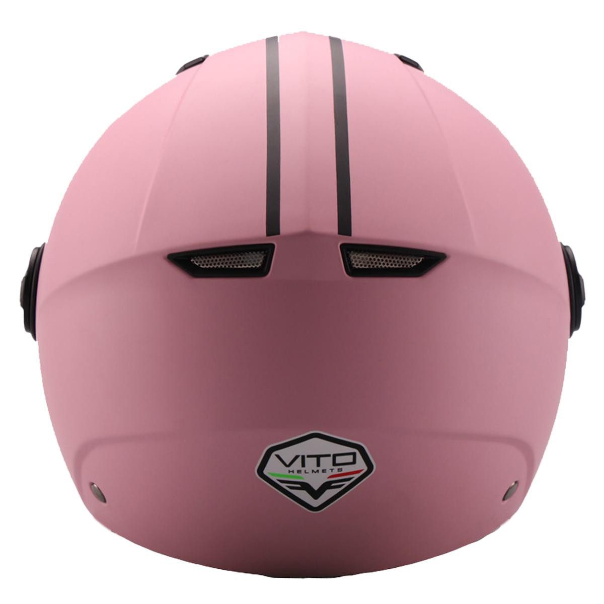Vito Helmets Motorradhelm VITO MODA, Jethelm, Pilothelm, Rollerhelm, viele Farben, kurzes Visier