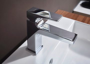 hansgrohe Waschtischarmatur Metropol 10cm, mit Hebelgriff für Handwaschbecken mit Push-Open Ablauf