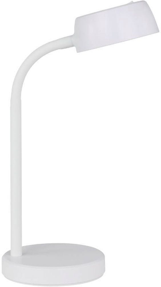 EGLO Tischleuchte CABALES, Ein-/Ausschalter, LED wechselbar, Warmweiß, Tischlampe, Nachttischlampe, Kunststoff, modern, warmweiß, H:31xD:14cm
