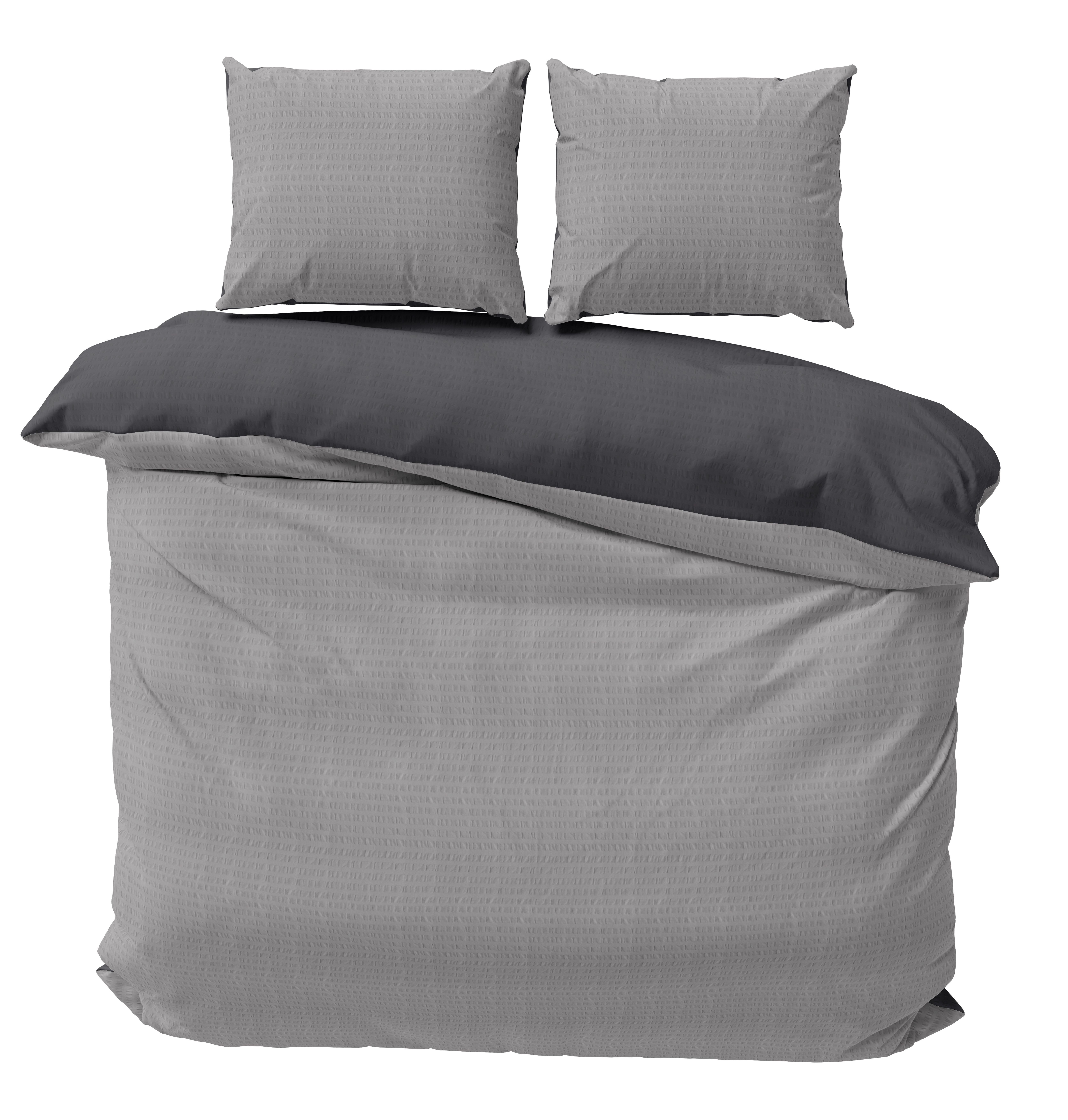 One Home Bettwäsche Doubleface Wende, Seersucker, 3 teilig, Mikrofaser Unif günstig online kaufen