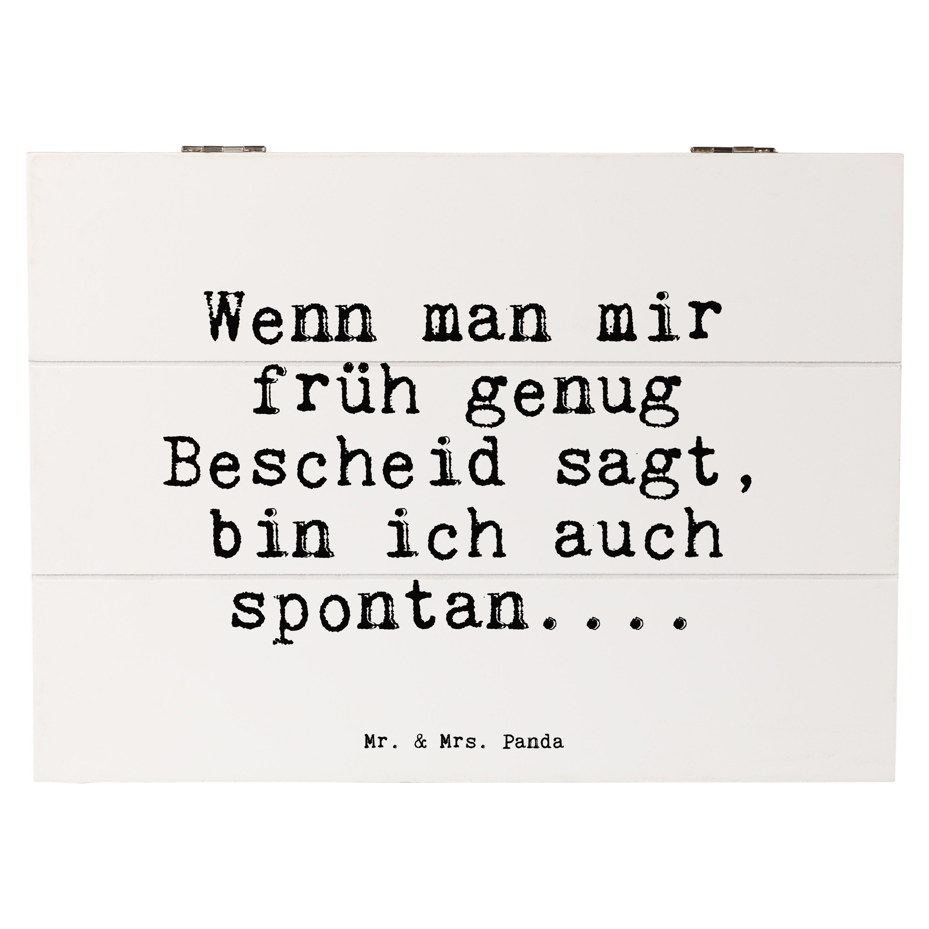 Mr. & Mrs. Panda Dekokiste Wenn man mir früh... Weiß Geschenk