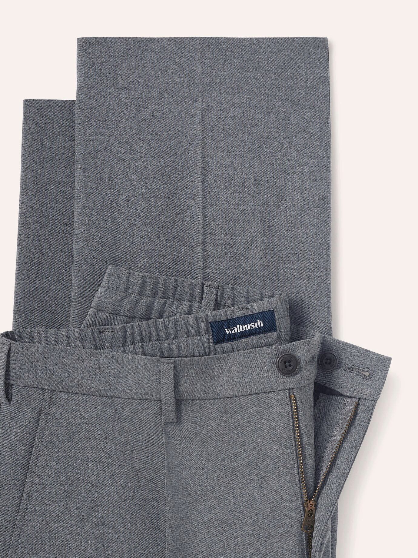 Walbusch Anzughose Herren Bügelfreie Hose mit Bundfalte Comfort Fit Knitterfrei, bi‑elastisch mit dehnbarem Comfort‑Bund, Steinnussknöpfe – Bild 4 von 4
