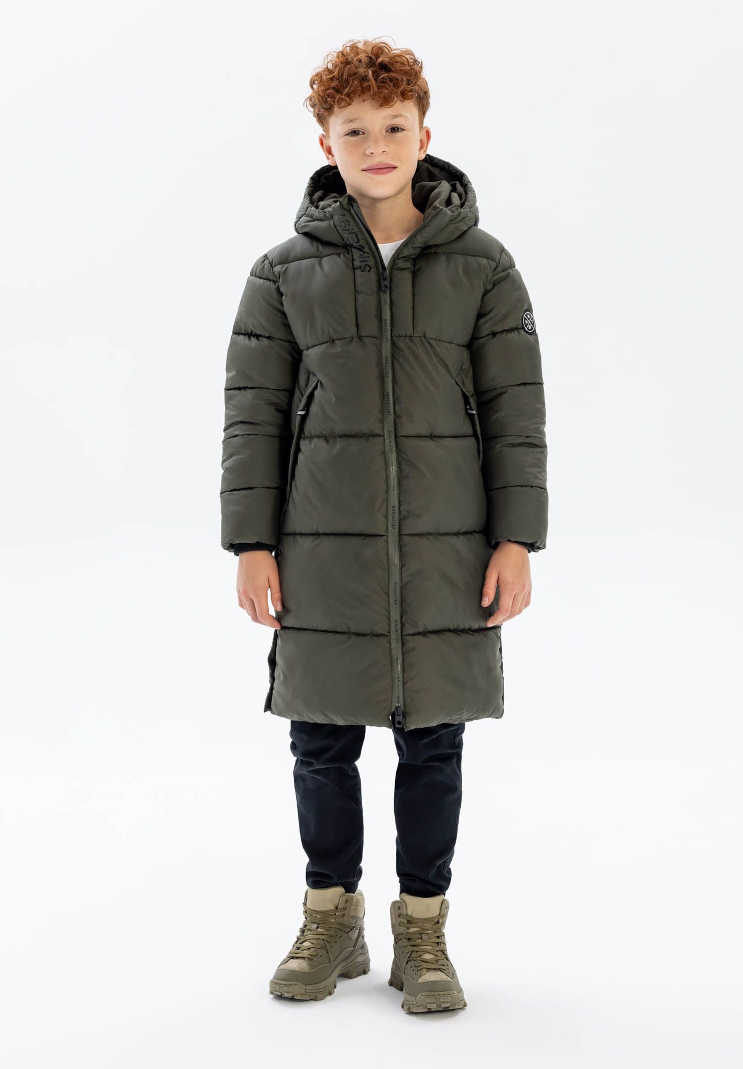 MINOTI Winterjacke Lange Jacke mit Fleece-Futter und Taschen mit 2-Wege Zip günstig online kaufen