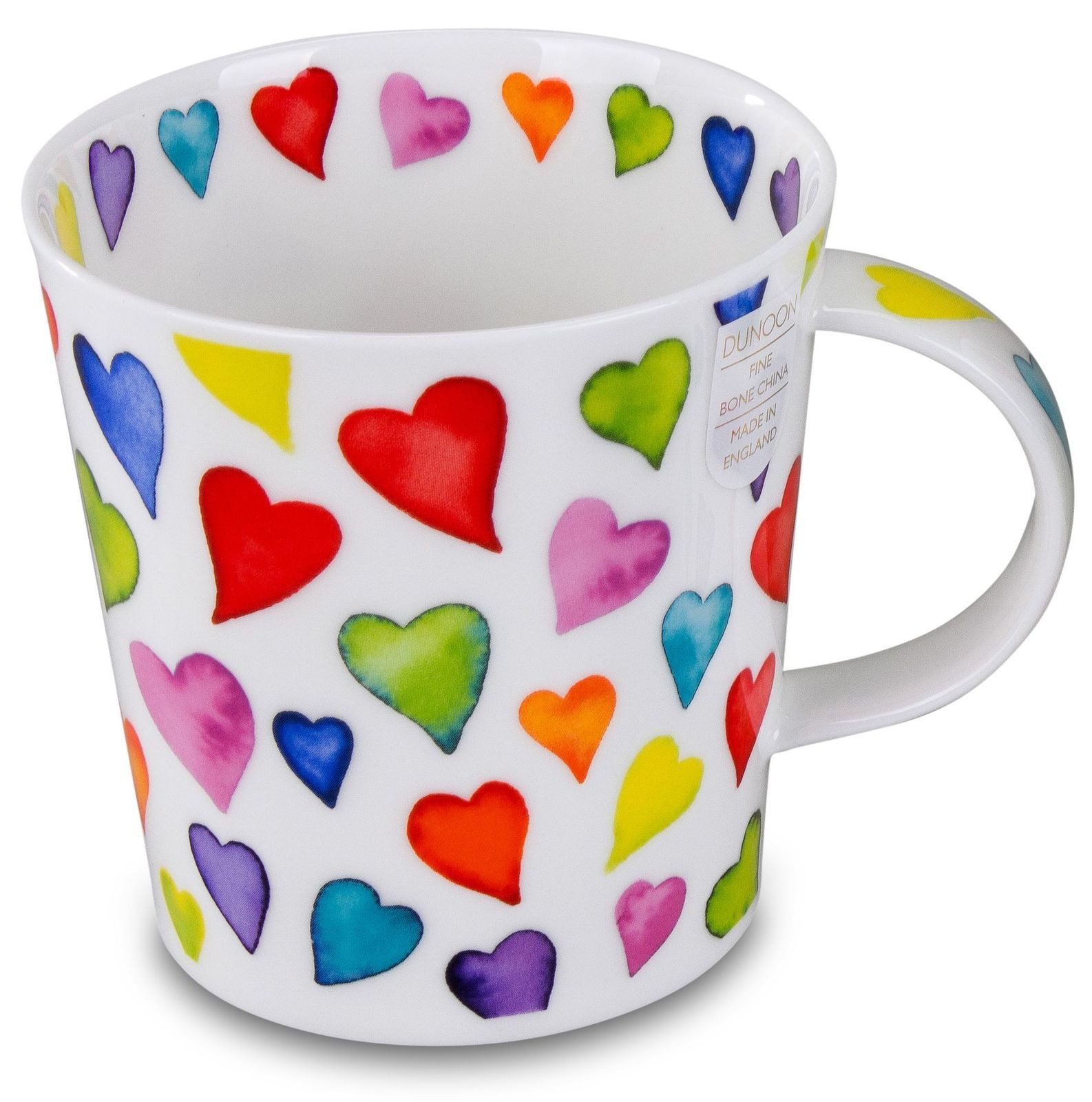 Dunoon Tasse Cairngorm Warm Hearts 0,48l Fine Bone China Porzellan Kaffeetasse, 1-tlg., Porzellan, Spülmaschinengeeignet