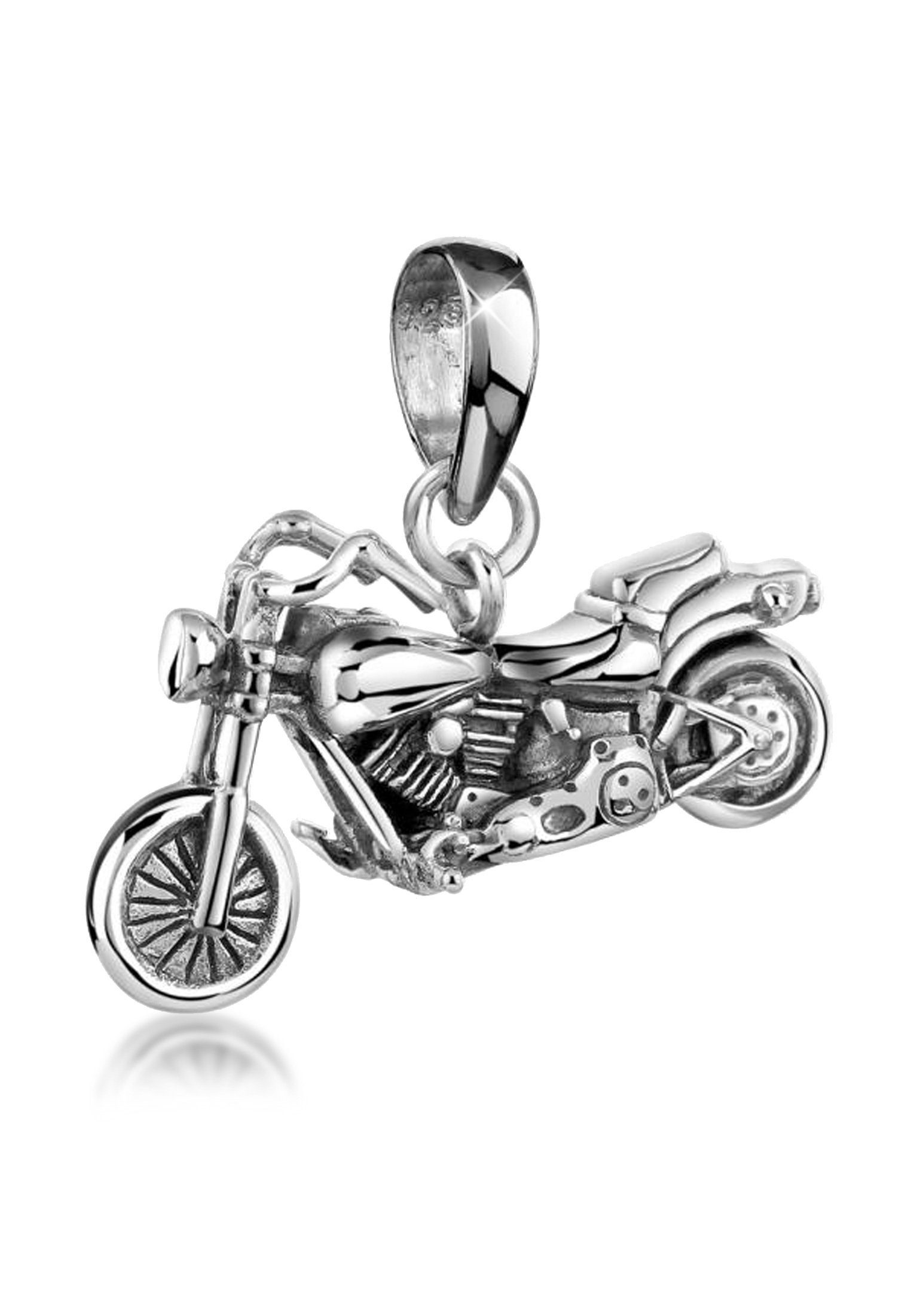 Biker Vintage Silber, im Anhänger Look 925er Cooler Bike Motorrad Herren Kuzzoi Kettenanhänger