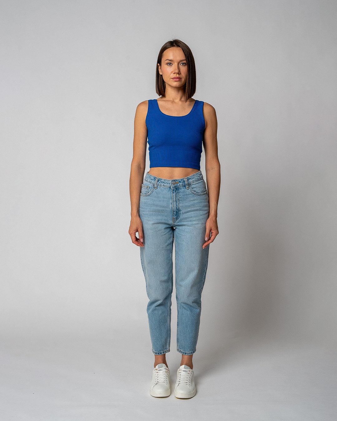 GORG Crop-Top Damen Geripptes Cropped Top aus Bio-Baumwolle & TENCEL Modal