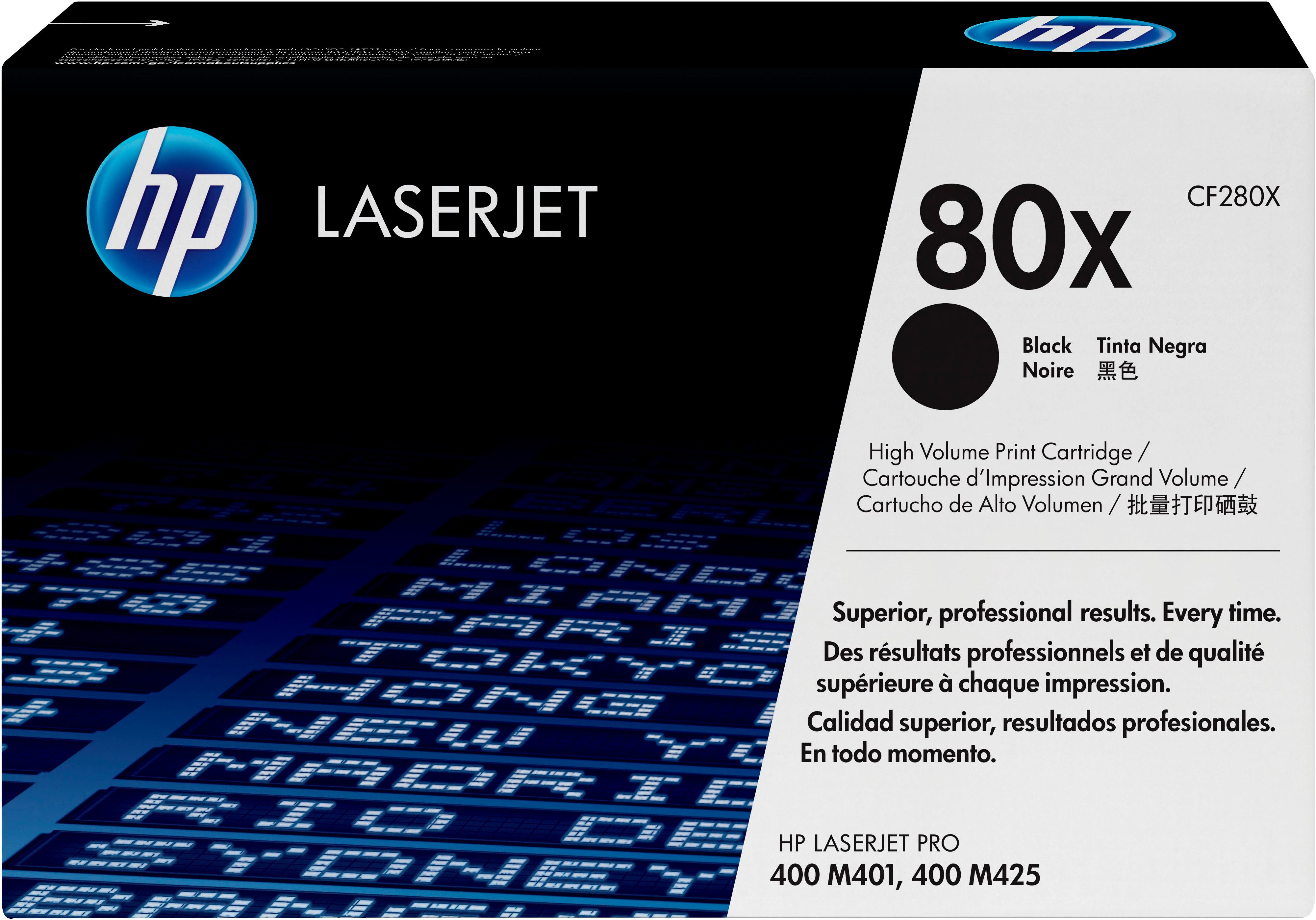 HP Tonerpatrone HP original Toner 80 schwarz, Größen A/X + Doppelpack