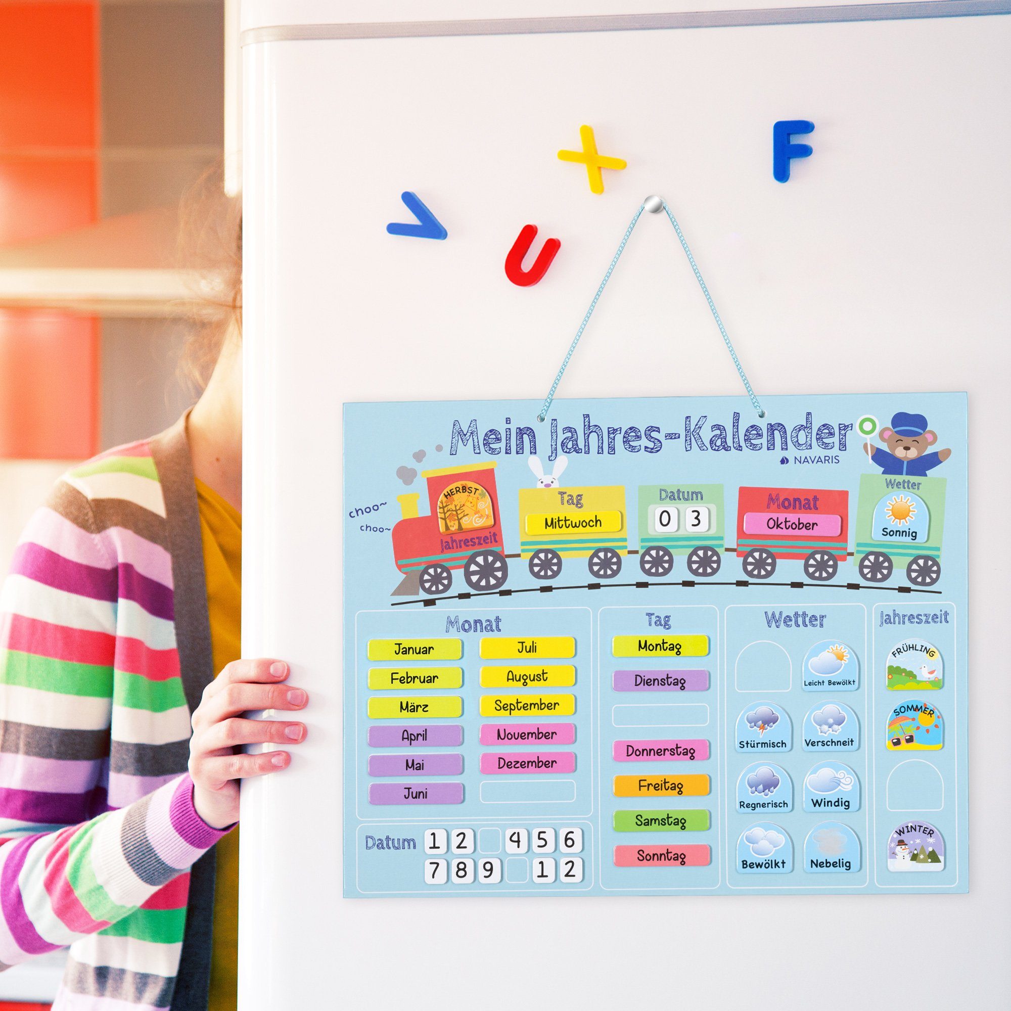 Navaris Magnettafel Kalender Tafel für Kinder günstig online kaufen
