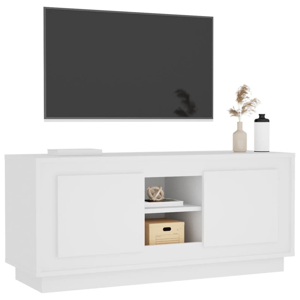 furnicato TV-Schrank Weiß 102x35x45 cm Holzwerkstoff
