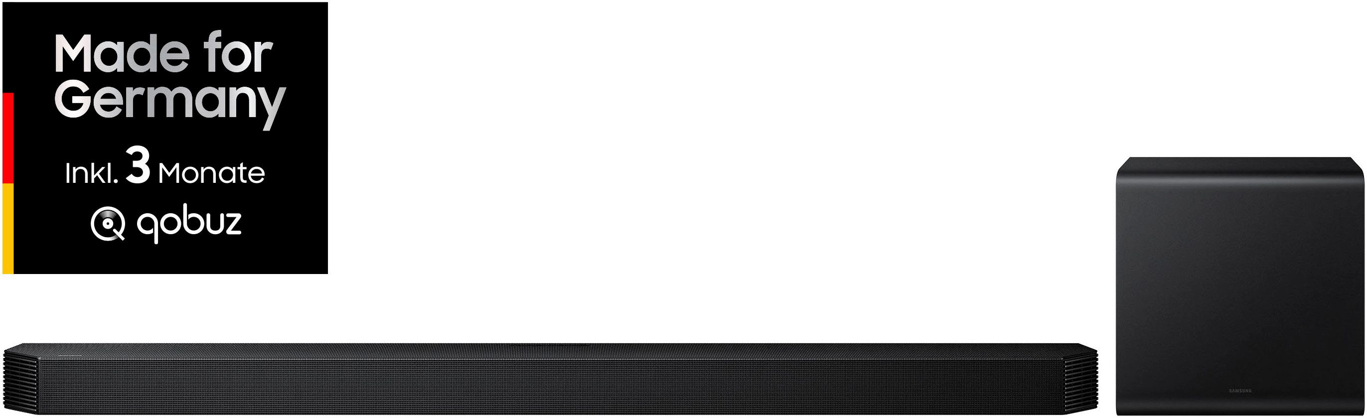Samsung HW-Q810GF Q-Soundbar Soundbar 5.1.2 (Bluetooth, WLAN, 60 W, 5.1.2-Kanal Sound System, Kabellos Dolby Atmos I DTS:X, SpaceFit Sound)
