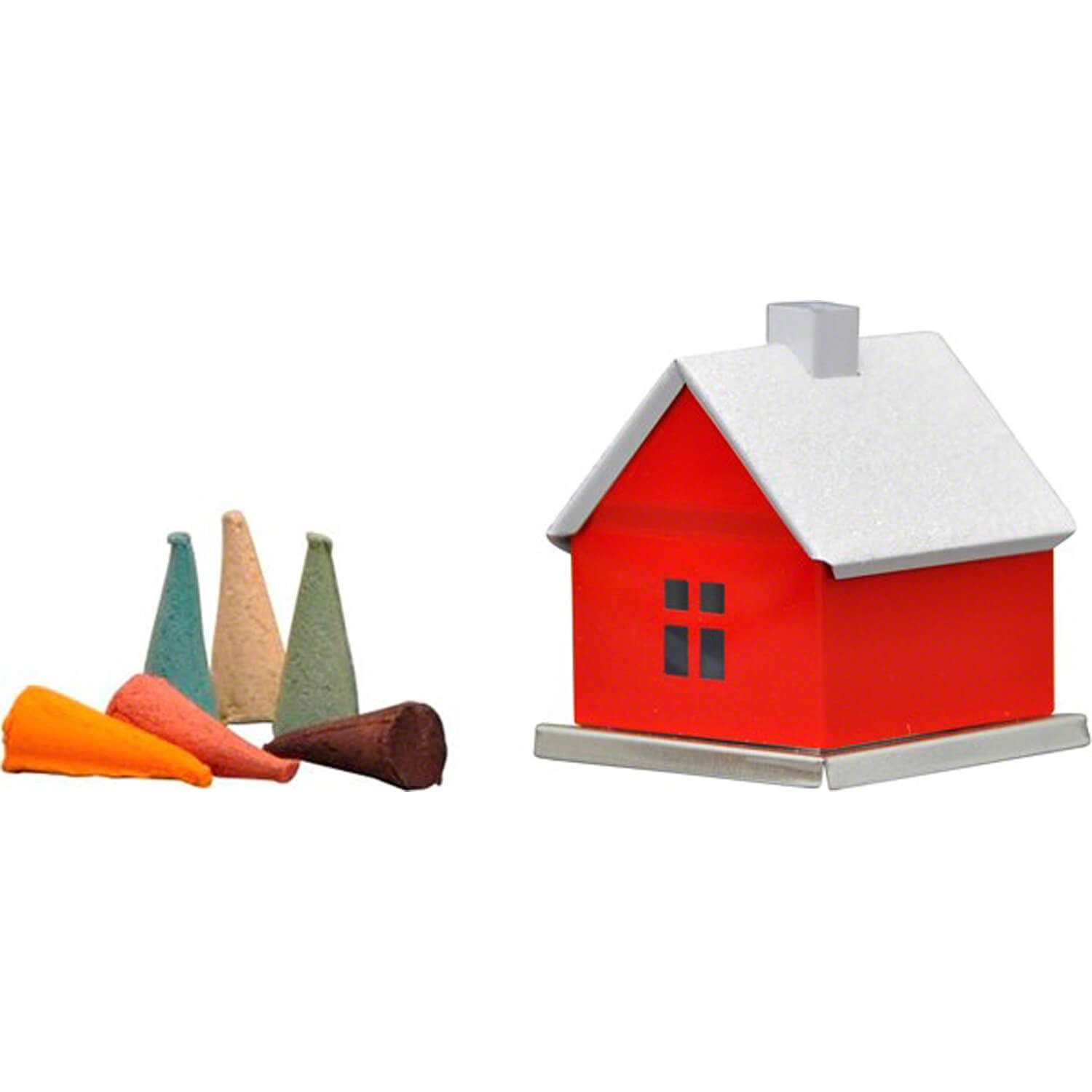 KNOX Фигурка курильщик Metall-Räucherhaus Unifarben "Rot" (6,5cm) von Knox Räucherkerzen